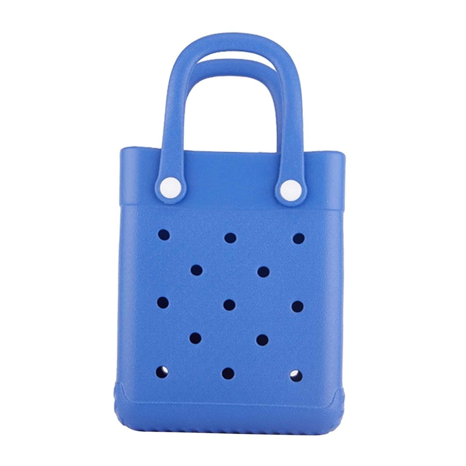 Beach Tote Bag Multi Purpose Beach Storage Basket for Outdoor Travel Holiday dark blue