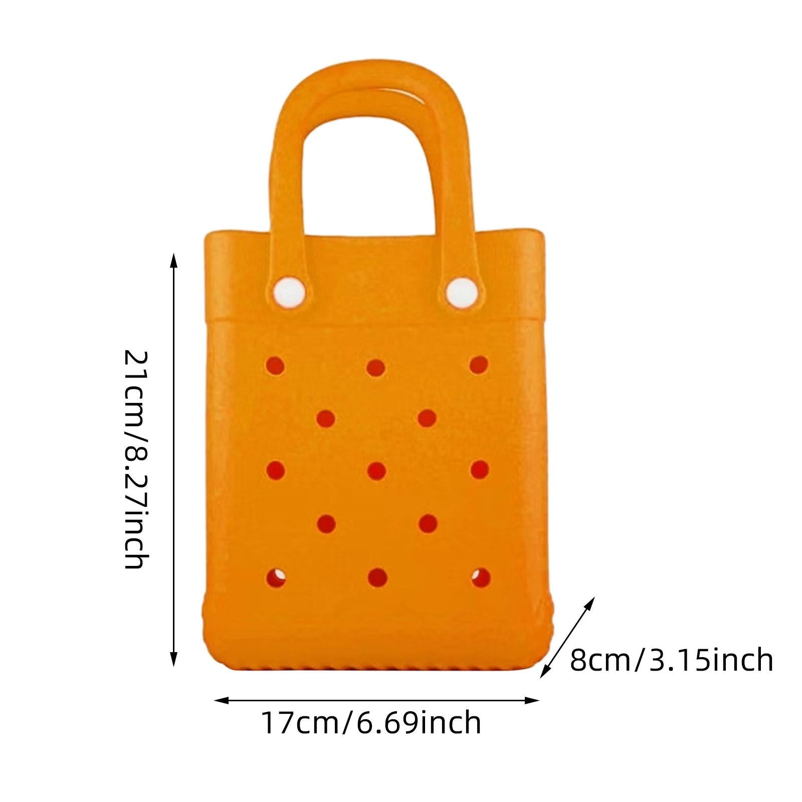 Beach Tote Bag Multi Purpose Beach Storage Basket for Outdoor Travel Holiday orange