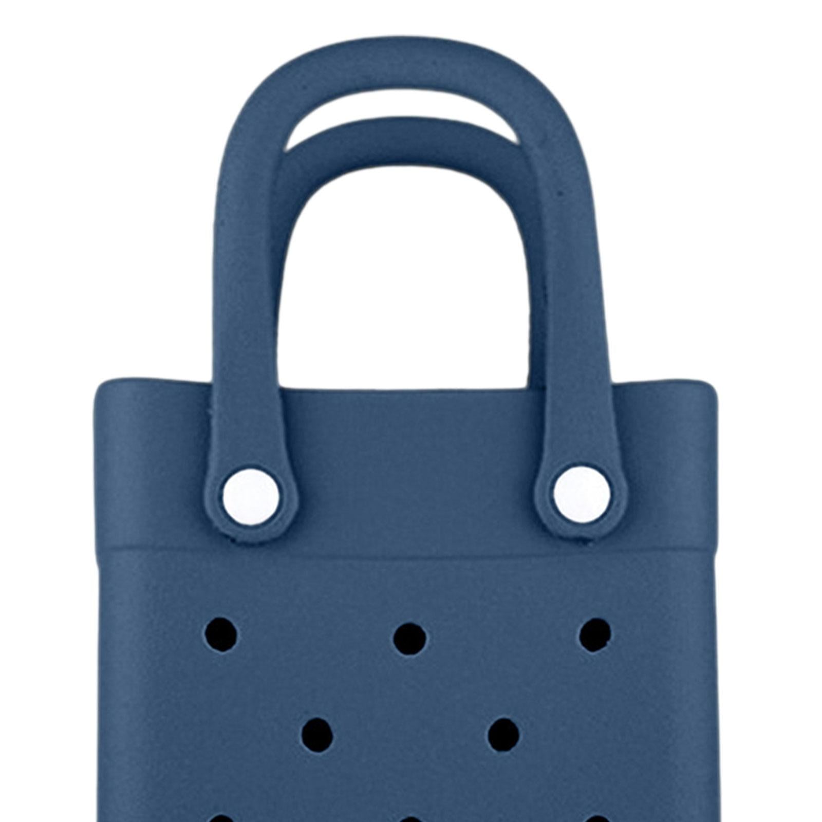 Beach Tote Bag Multi Purpose Beach Storage Basket for Outdoor Travel Holiday Navy