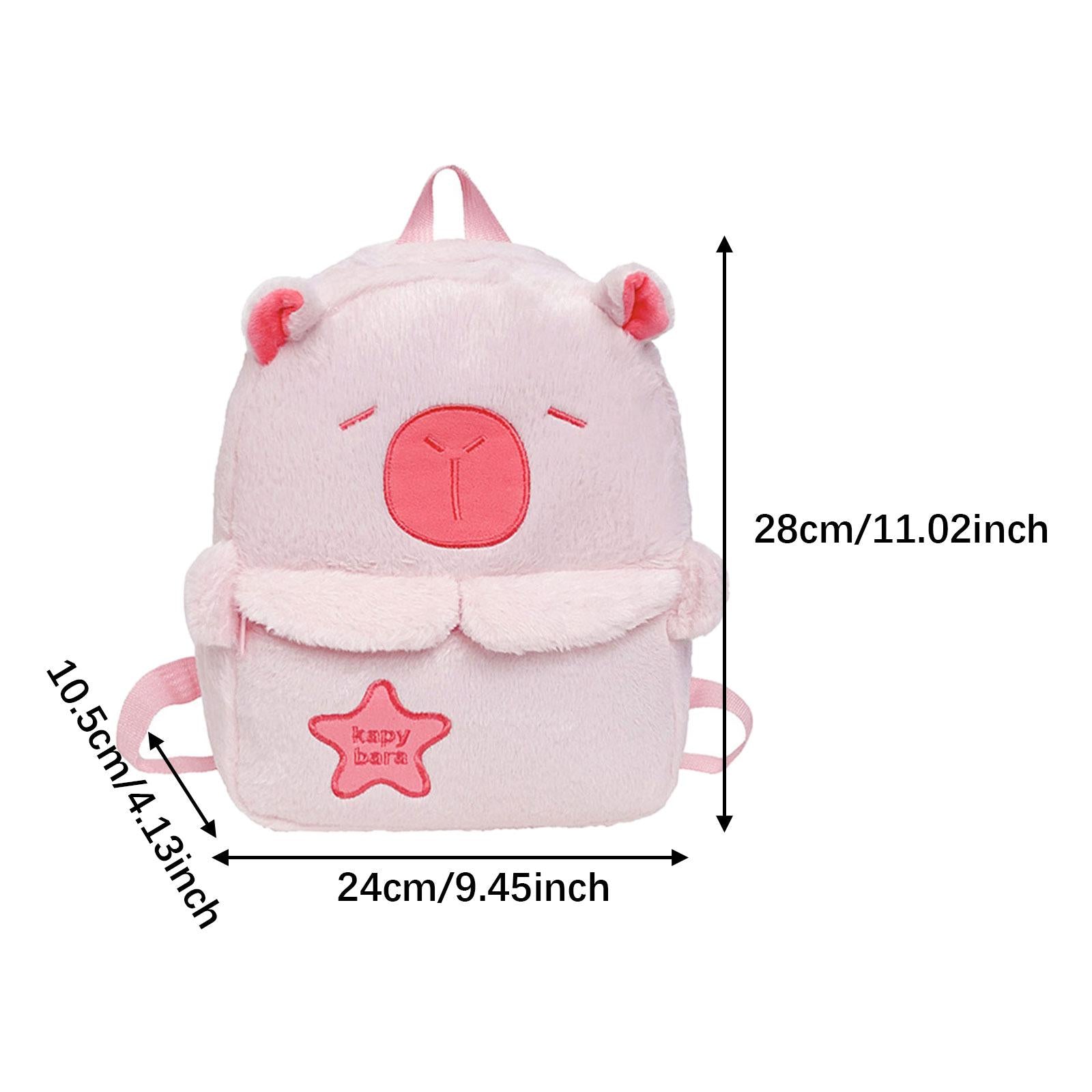 Capibara Backpack with Handle Funny Casual Daypack for Party Travel Birthday Pink