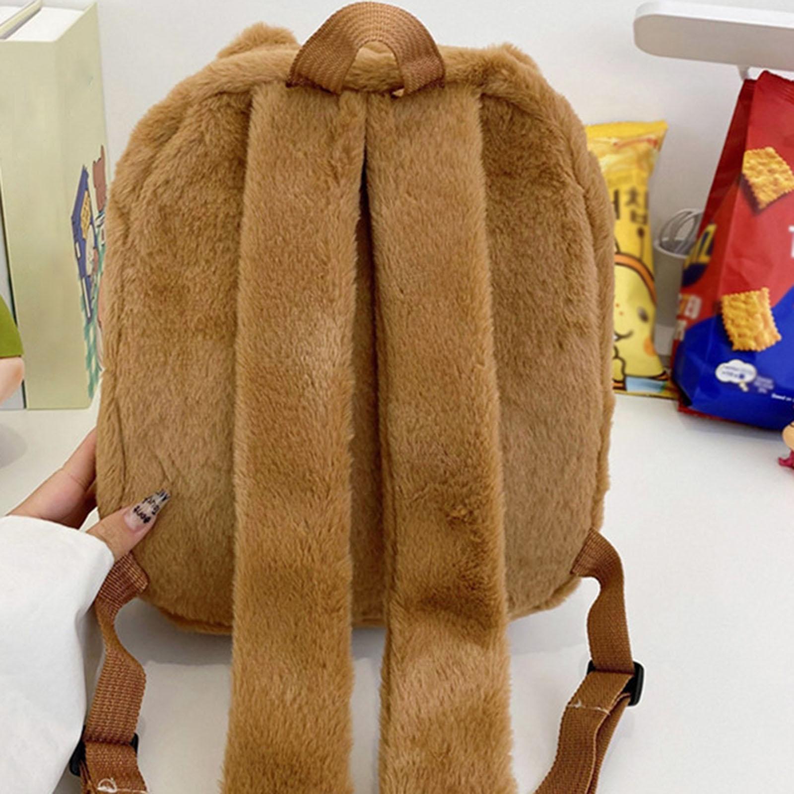 Capibara Backpack with Handle Funny Casual Daypack for Party Travel Birthday Brown