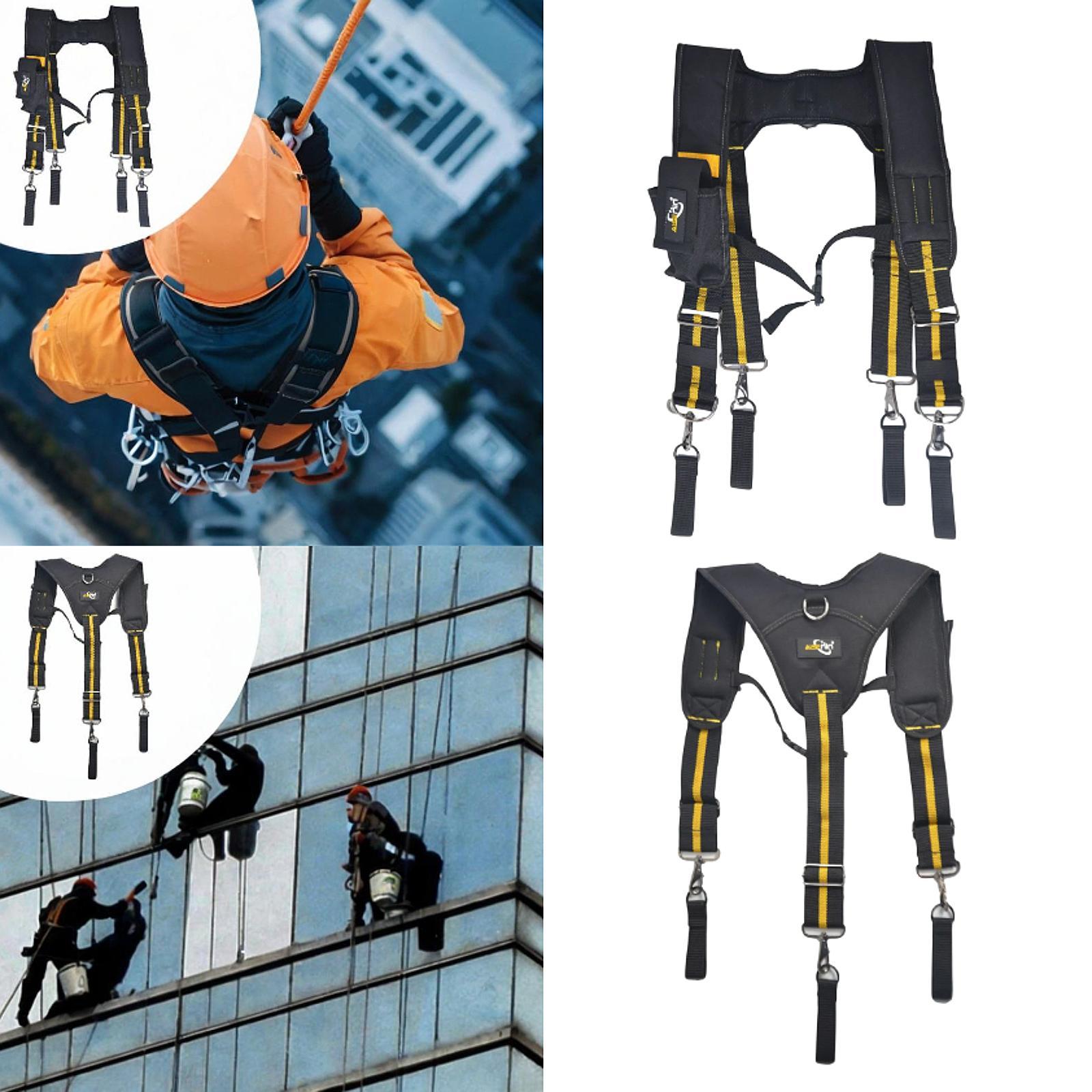 Men Tool Belt Suspender Tool Hanging Work Belt Brace for Construction Roofer H Type
