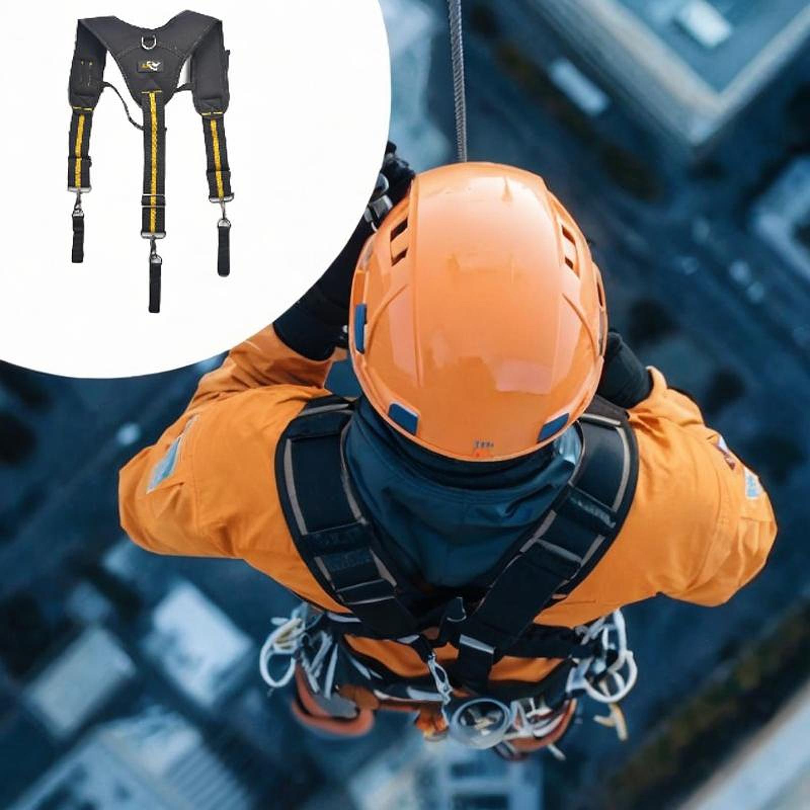 Men Tool Belt Suspender Tool Hanging Work Belt Brace for Construction Roofer Y Type