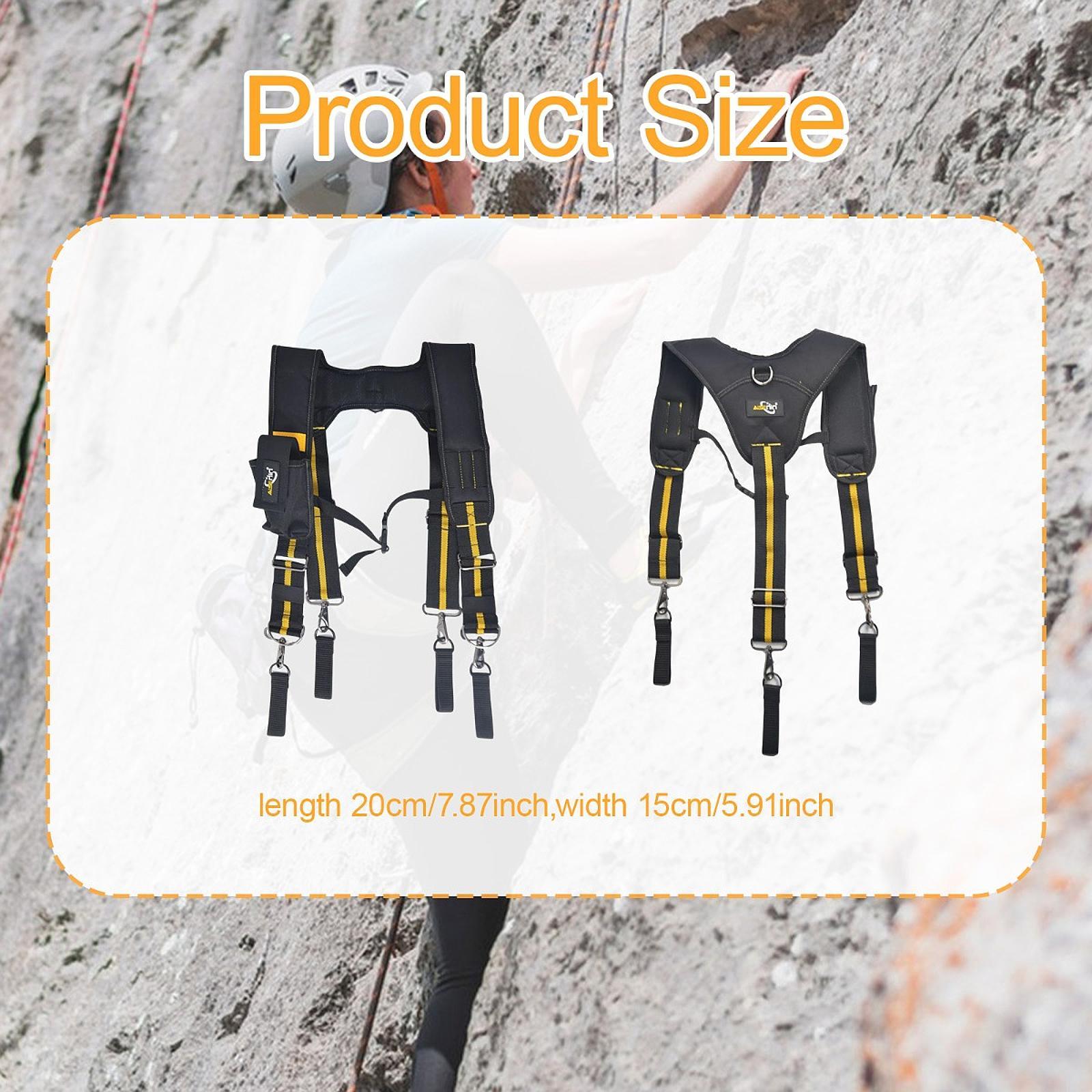 Men Tool Belt Suspender Tool Hanging Work Belt Brace for Construction Roofer Y Type
