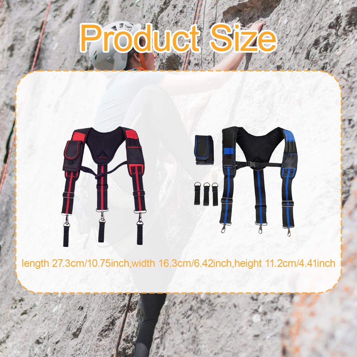 Tool Belt Suspender Tool Hanging Work Belt Brace for Plumber Farmer Handymen Blue