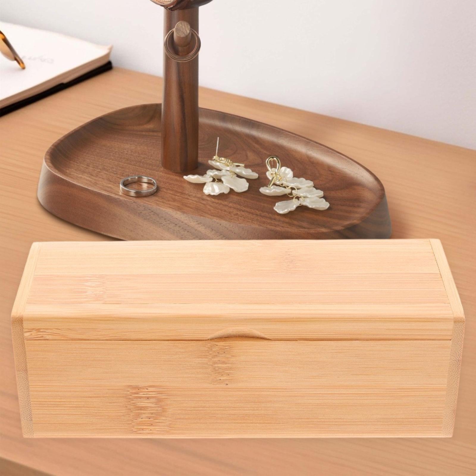Bamboo Sunglasses Storage Box Sleek Versatile Use Watch Box for Store Travel