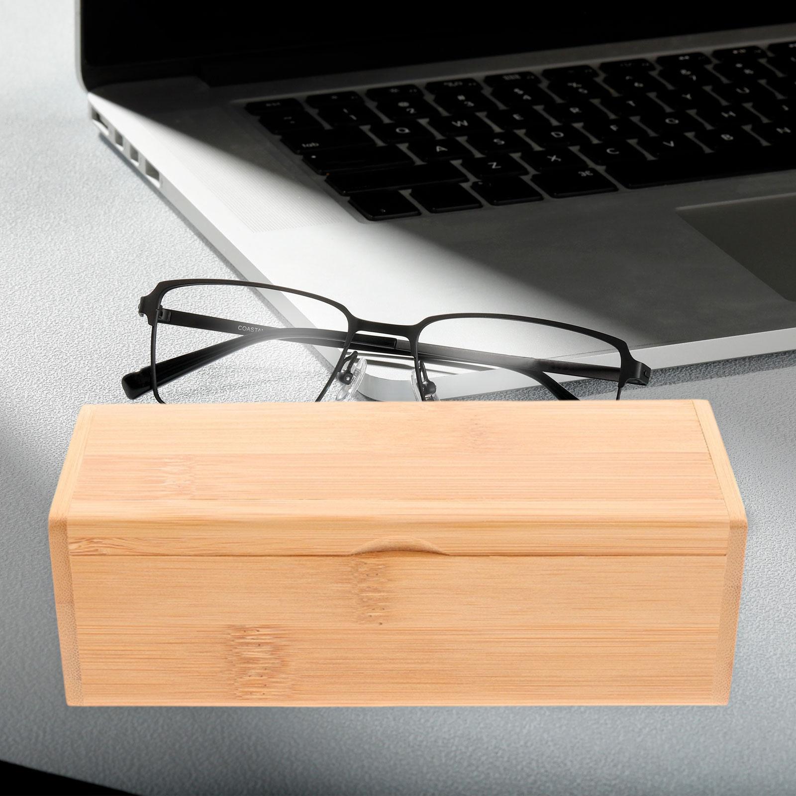 Bamboo Sunglasses Storage Box Sleek Versatile Use Watch Box for Store Travel