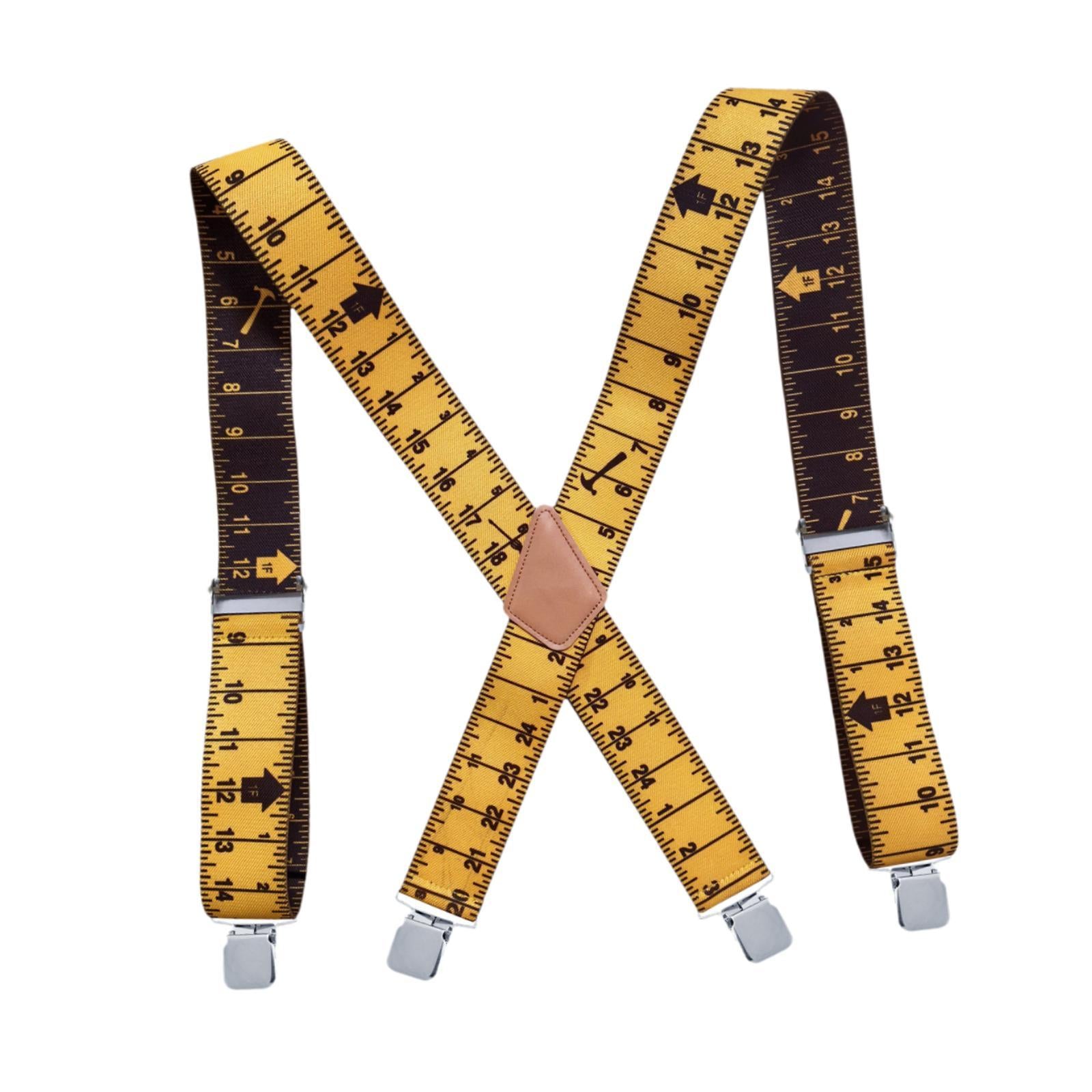 Men Suspenders Adjustable Trendy x Shaped for Holidays Father Day Gift Party Yellow