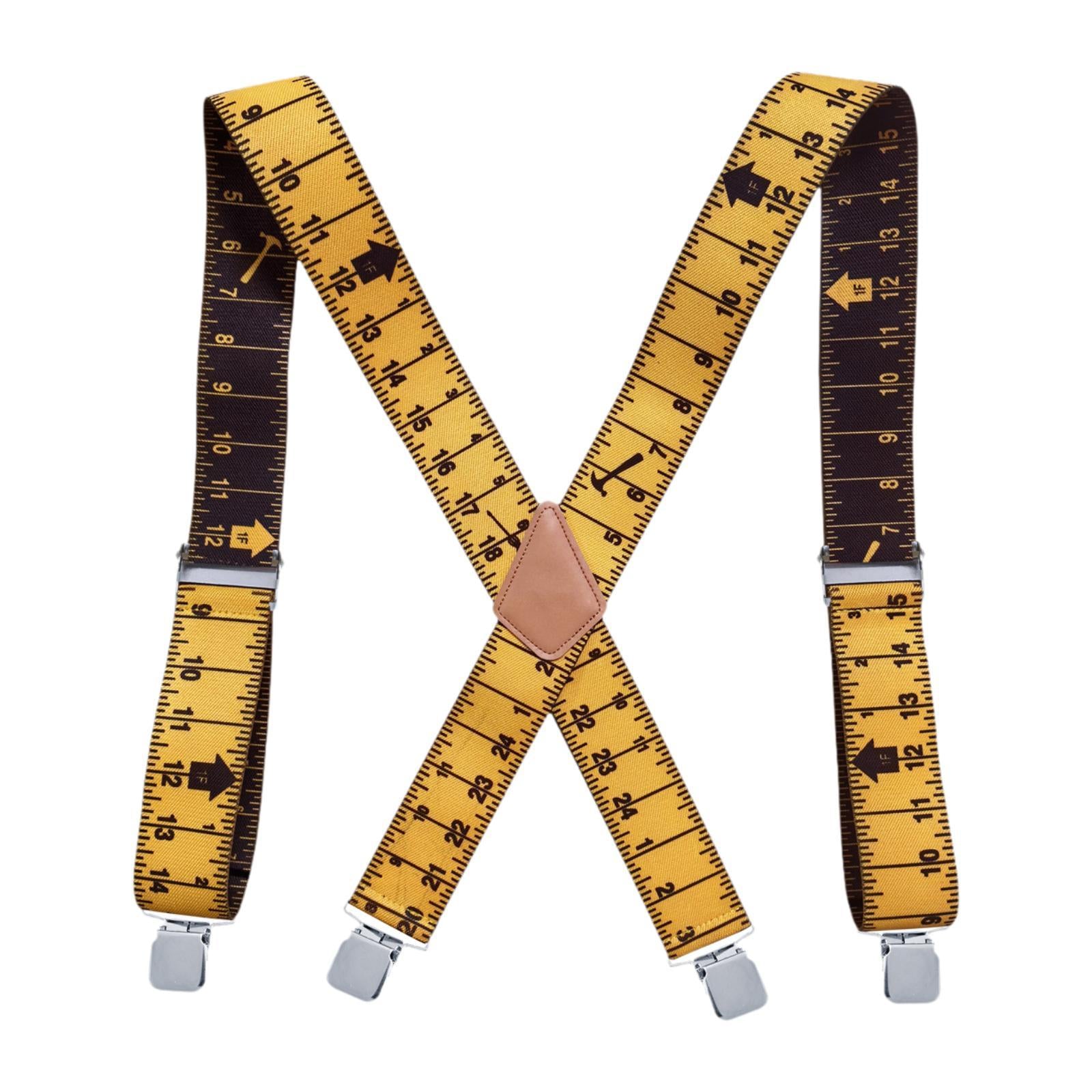 Men Suspenders Adjustable Trendy x Shaped for Holidays Father Day Gift Party Yellow