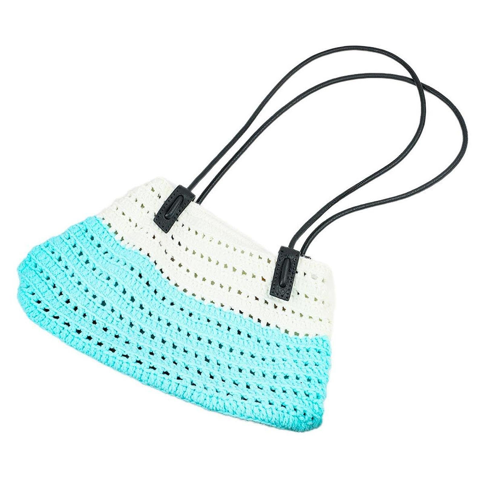 PU Leather Bag Knitting Set DIY for Enthusiasts Crossbody Purse Professional Black