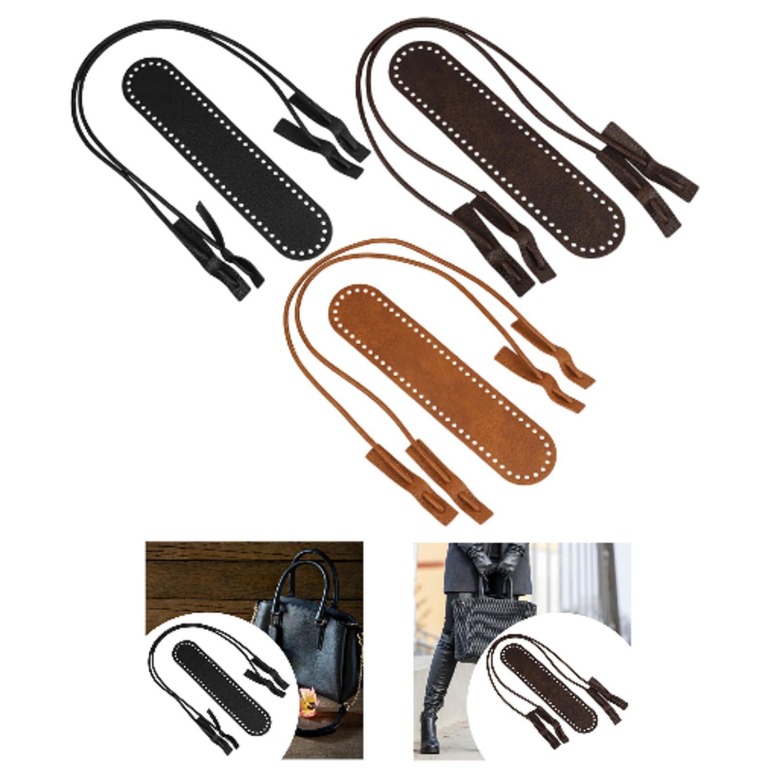 PU Leather Bag Knitting Set DIY for Enthusiasts Crossbody Purse Professional Black