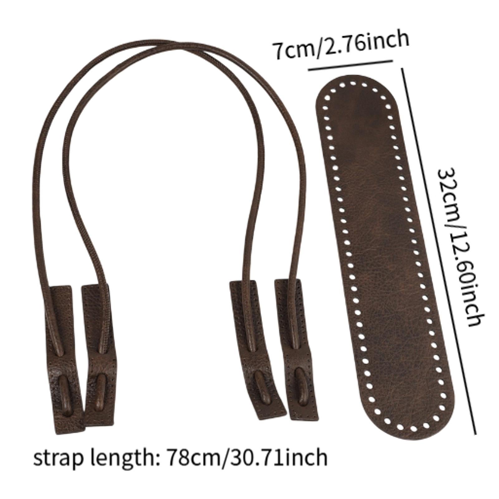 PU Leather Bag Knitting Set DIY for Enthusiasts Crossbody Purse Professional Coffee