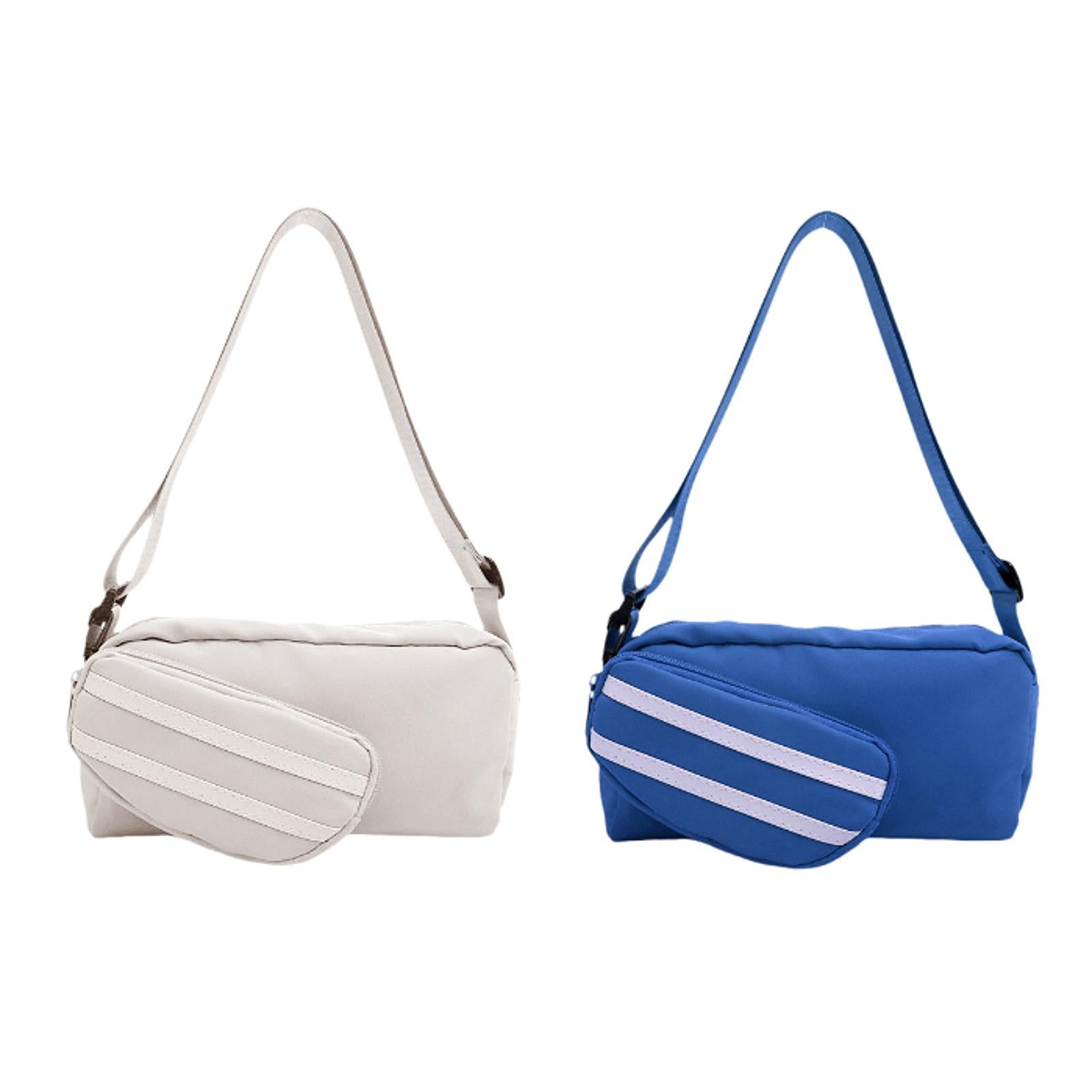 Crossbody Bag with Adjustable Strap Lightweight Oxford Cloth Stylish Handbag White