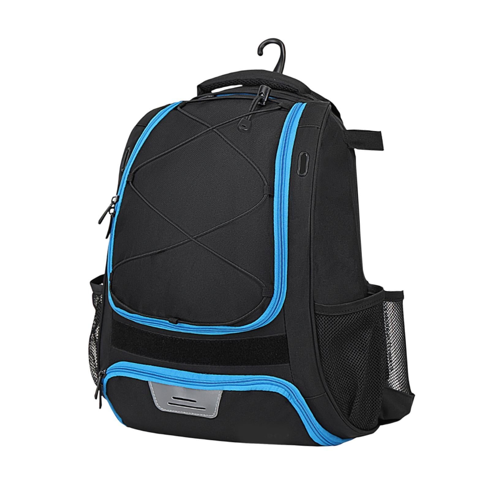 Baseball Backpack Professional Portable Sport Bag for Gym Soccer Boys Girls black blue