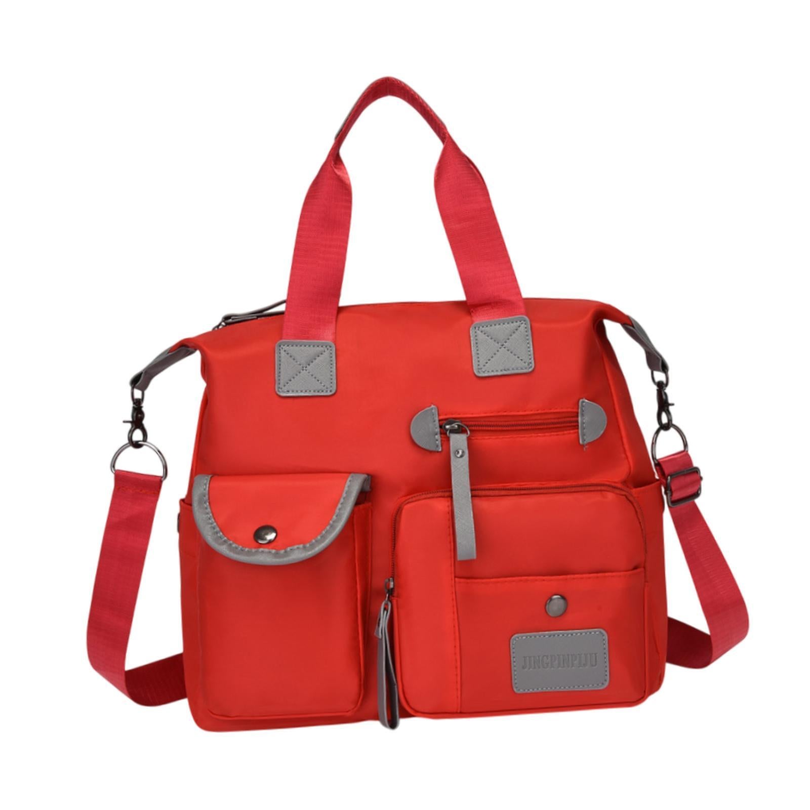 Women Tote Bag with Multi Pockets Daily Satchel Reusable Beach Crossbody Bag