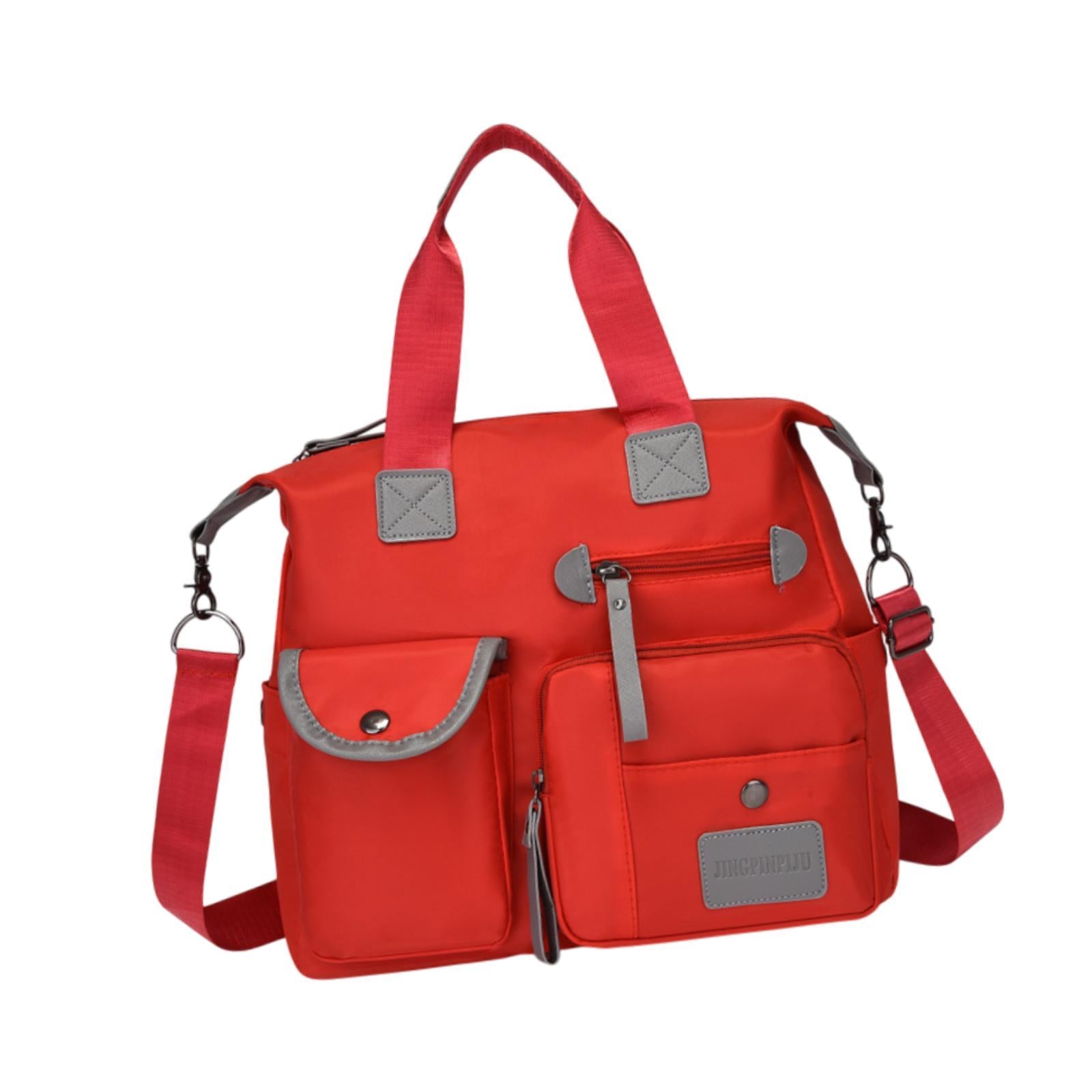 Women Tote Bag with Multi Pockets Daily Satchel Reusable Beach Crossbody Bag