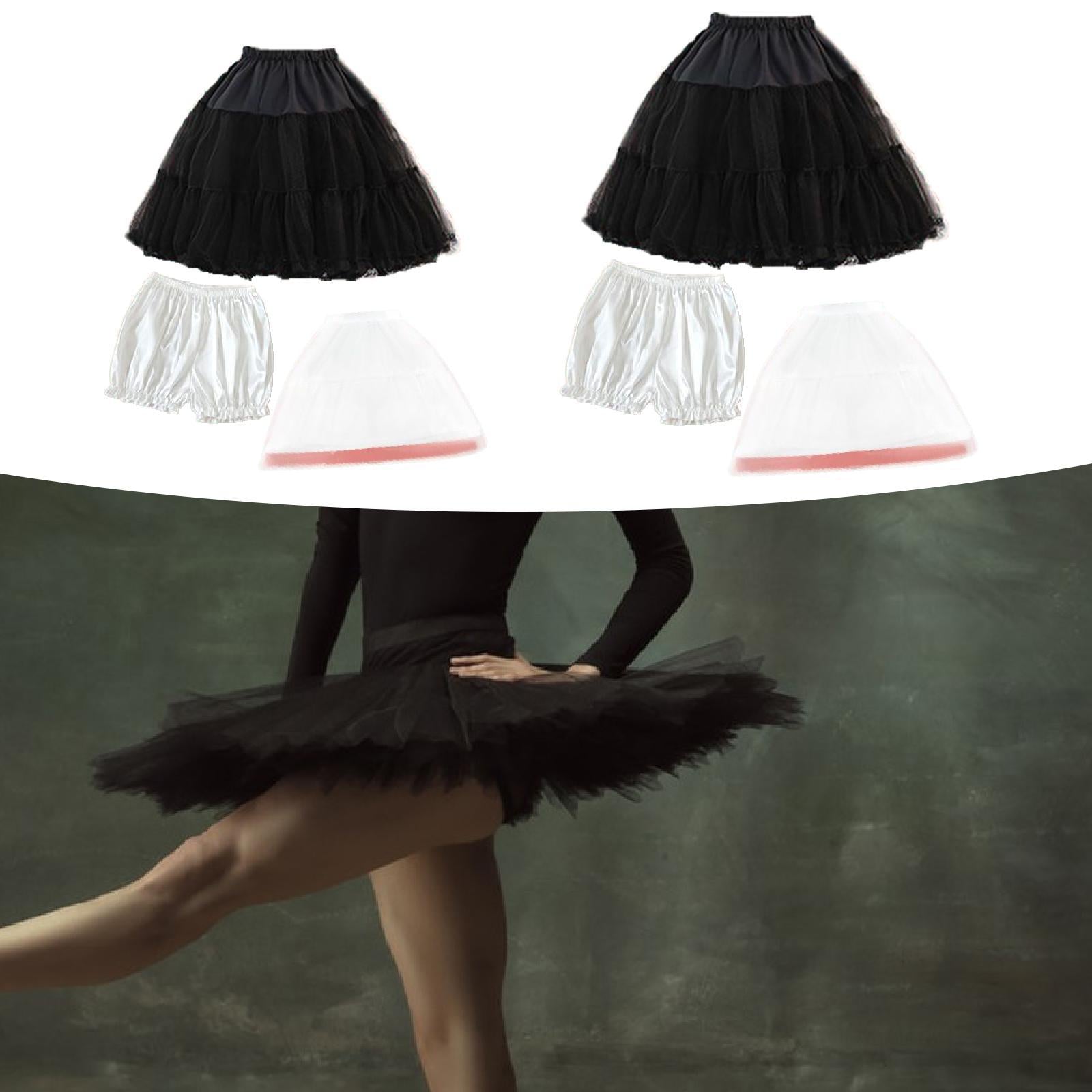 Women Petticoat Skirt Half Slips Princess Lady Ballet Dress Tulle Underskirt 45cm