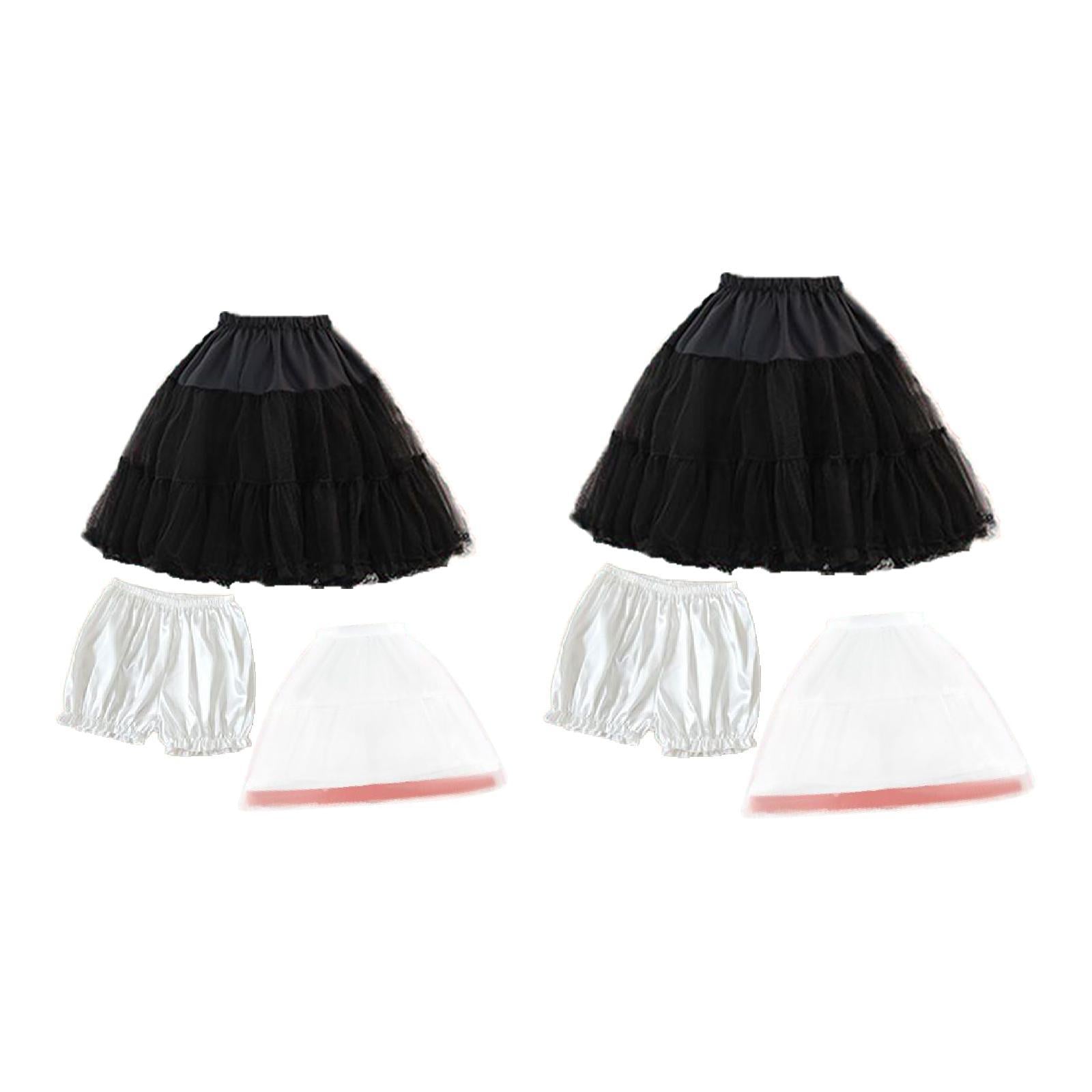 Women Petticoat Skirt Half Slips Princess Lady Ballet Dress Tulle Underskirt 45cm