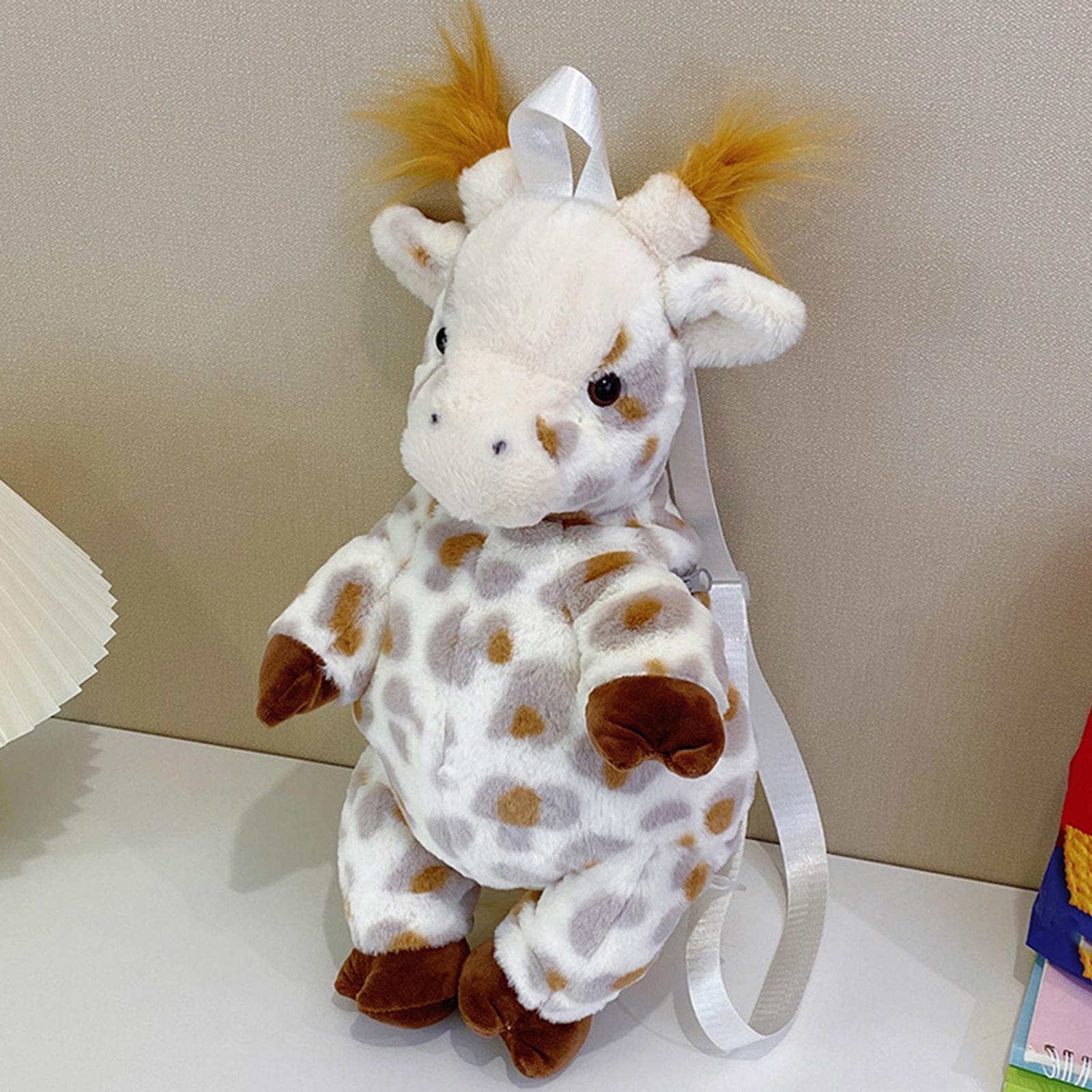 Plush Giraffe Backpack Holiday Decoration Party Favors Cute Animal Plush Bag