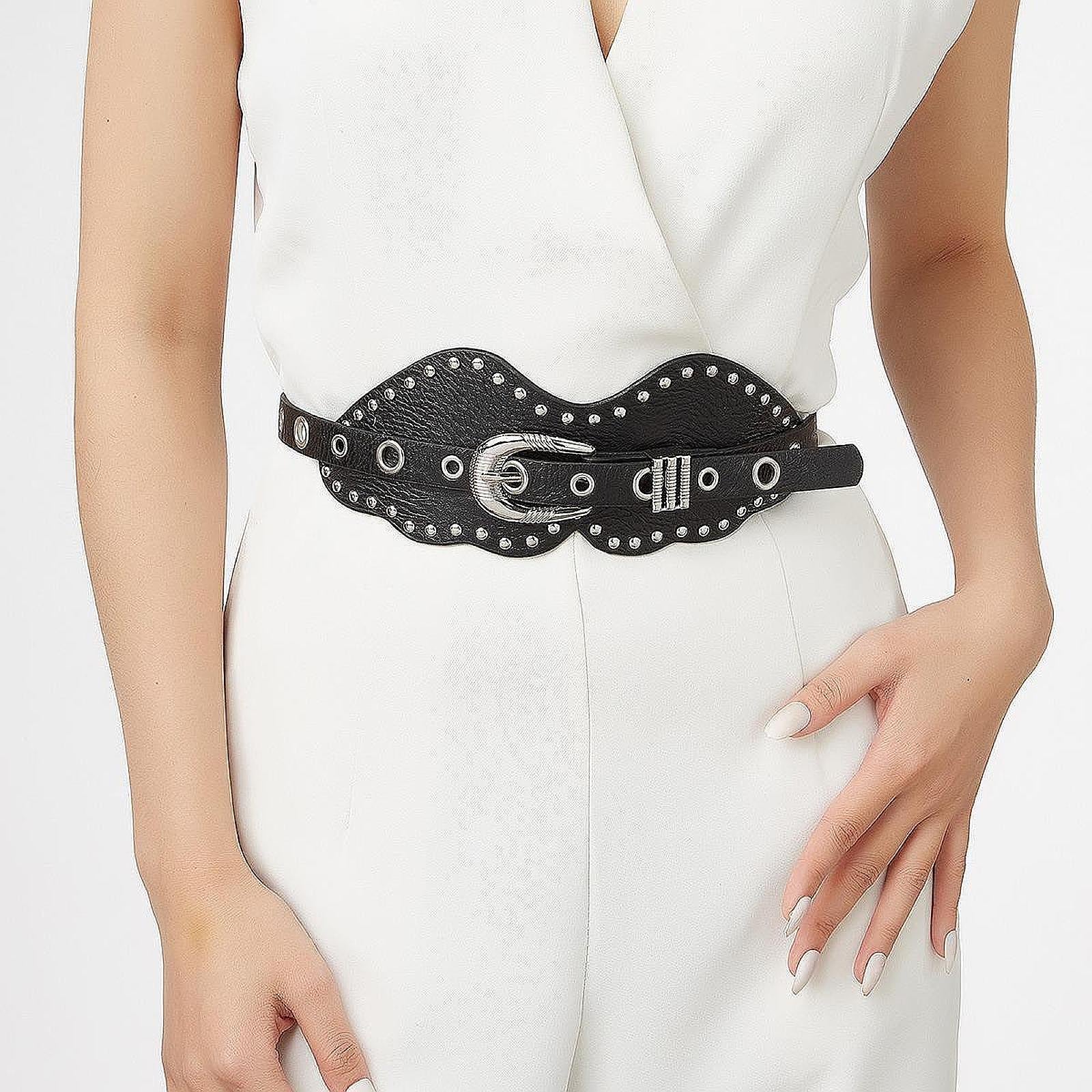 Women Waist Belt Decor Fashion Lightweight Buckle Belt for Skirt Coats Party