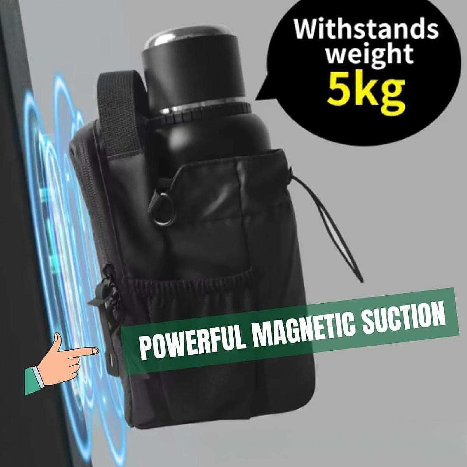 Magnetic Water Bottle Bag Portable Water Bottle Holder for Fitness Yoga Work