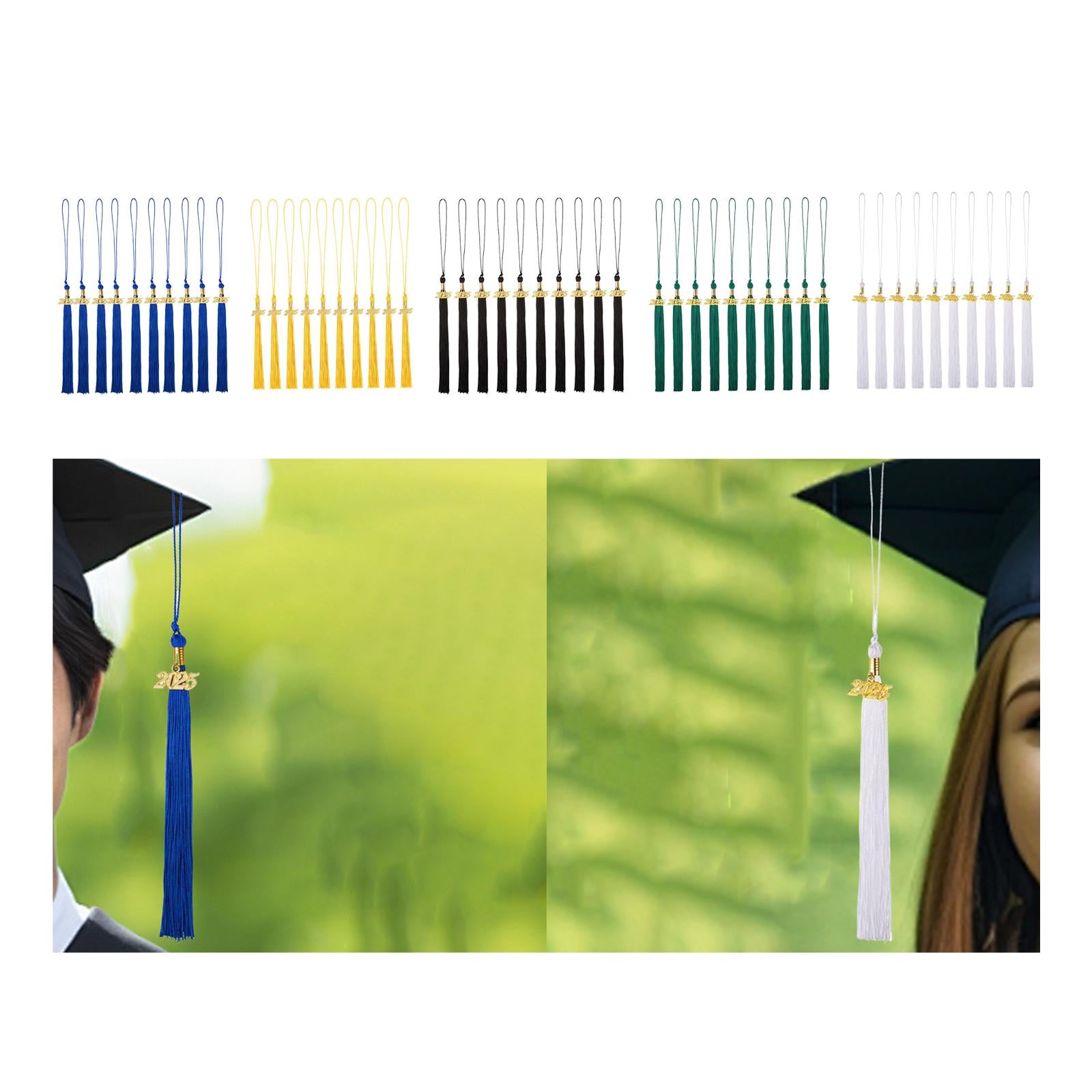 10Pcs Graduation Tassels 2025 Souvenir Party Supplies Graduation Cap Tassels blue