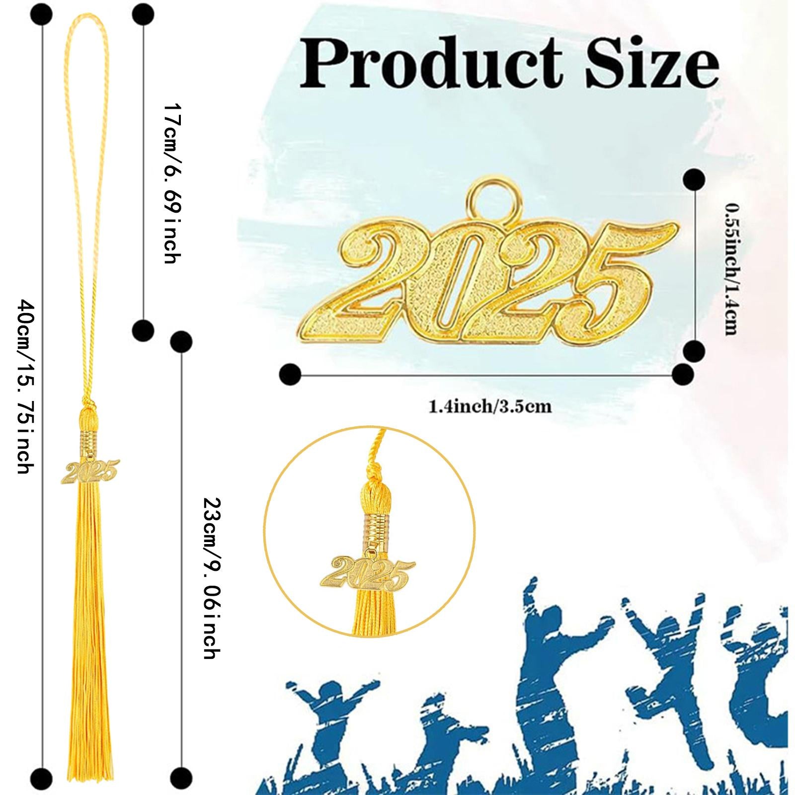 10Pcs Graduation Tassels 2025 Souvenir Party Supplies Graduation Cap Tassels gold