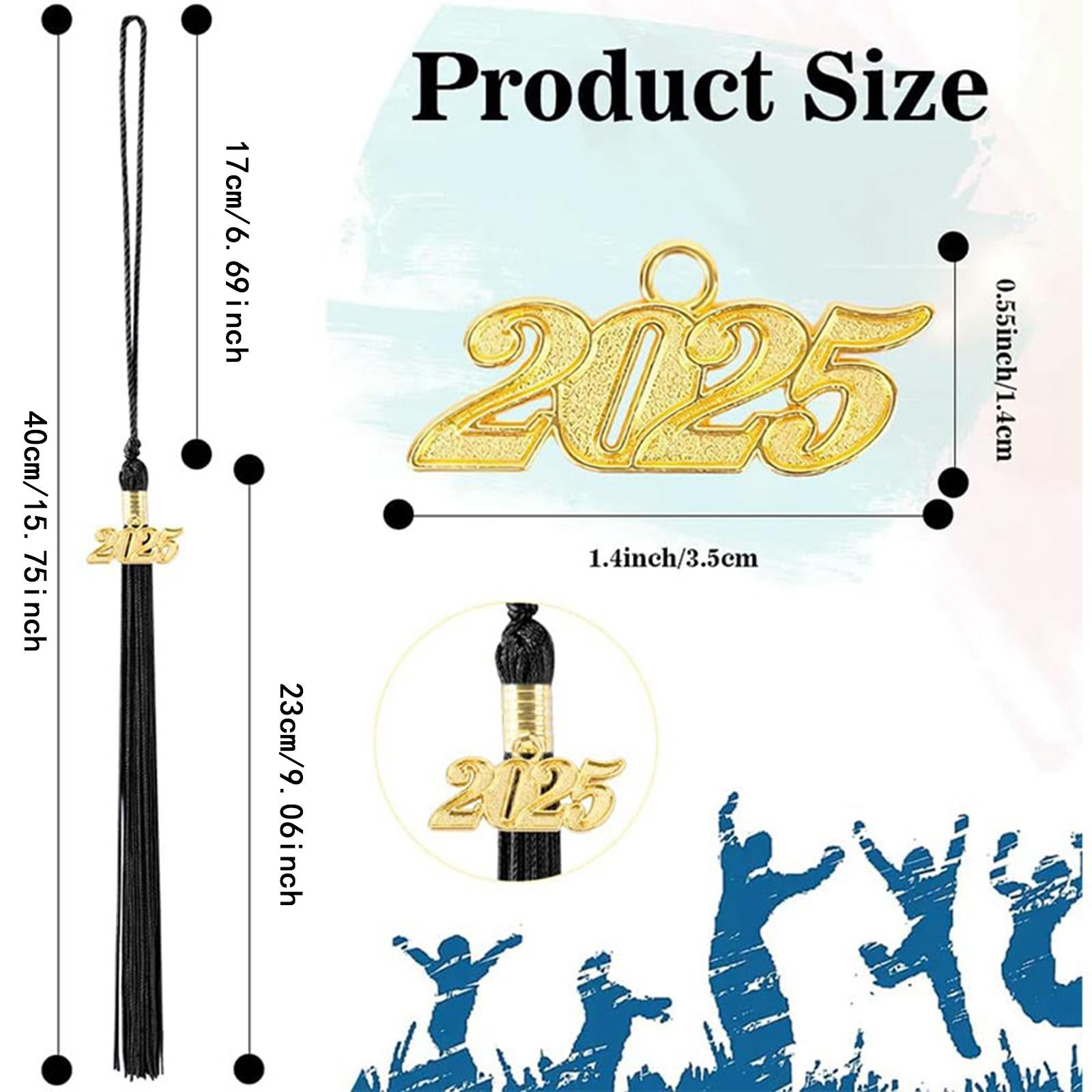 10Pcs Graduation Tassels 2025 Souvenir Party Supplies Graduation Cap Tassels black