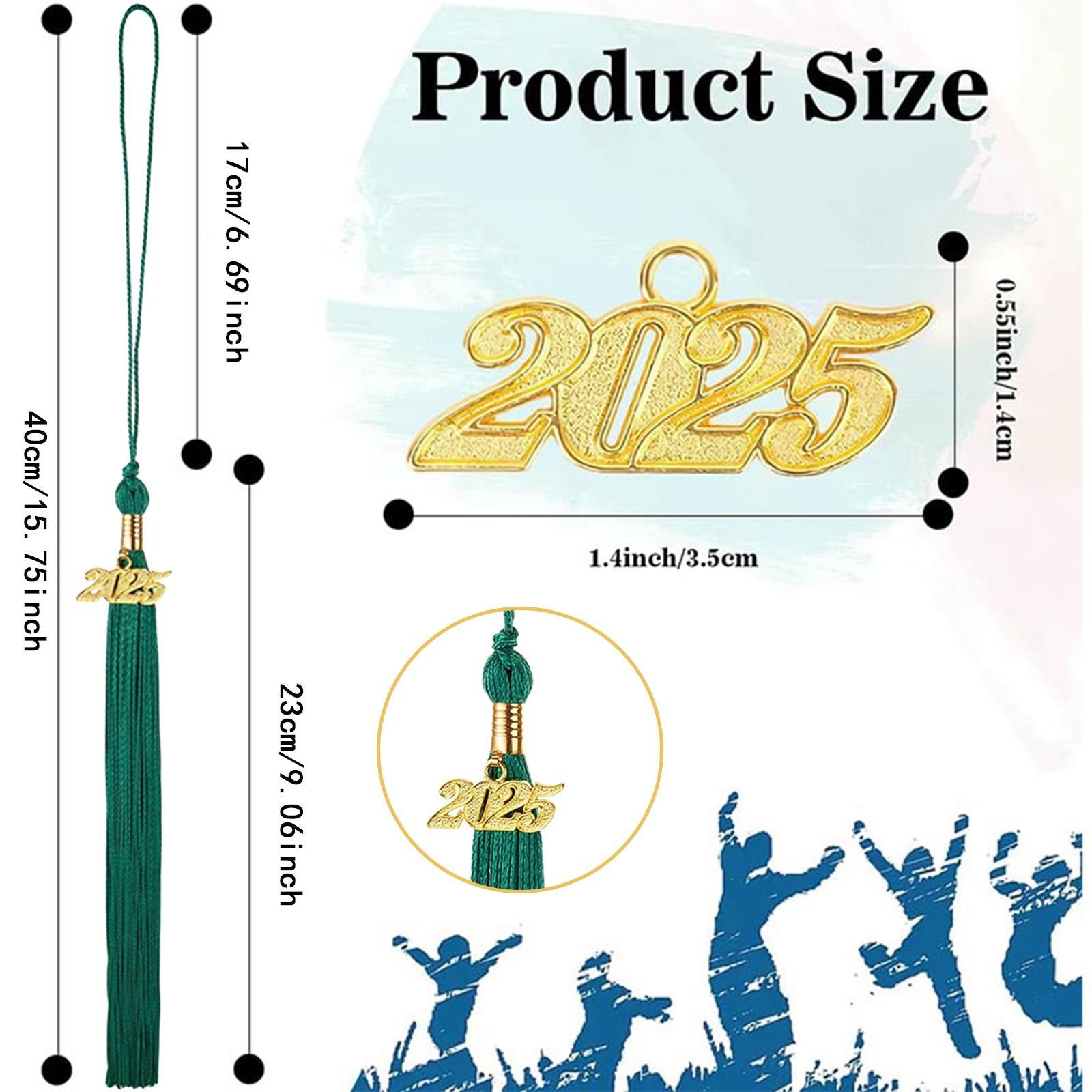 10Pcs Graduation Tassels 2025 Souvenir Party Supplies Graduation Cap Tassels green