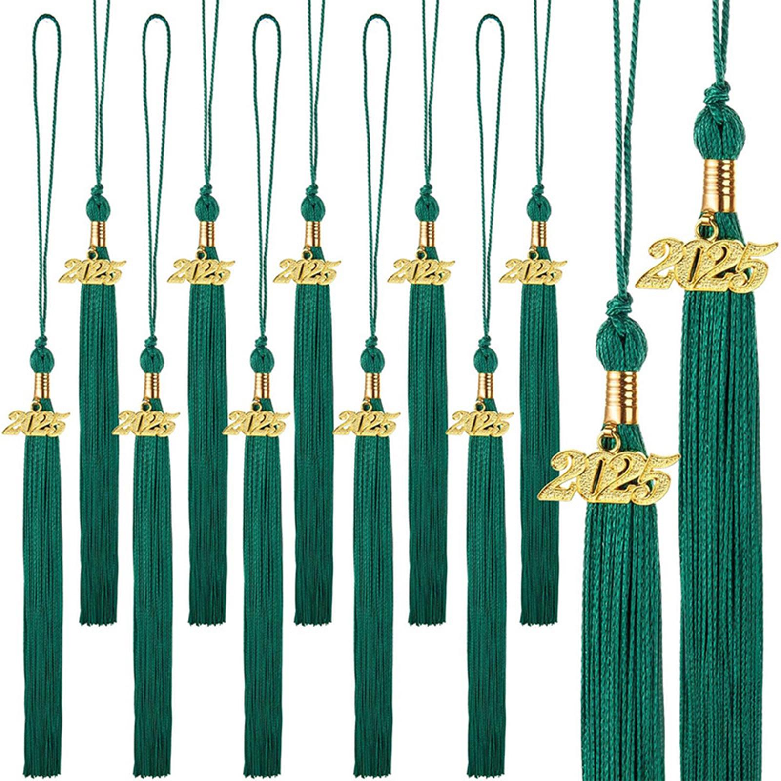 10Pcs Graduation Tassels 2025 Souvenir Party Supplies Graduation Cap Tassels green