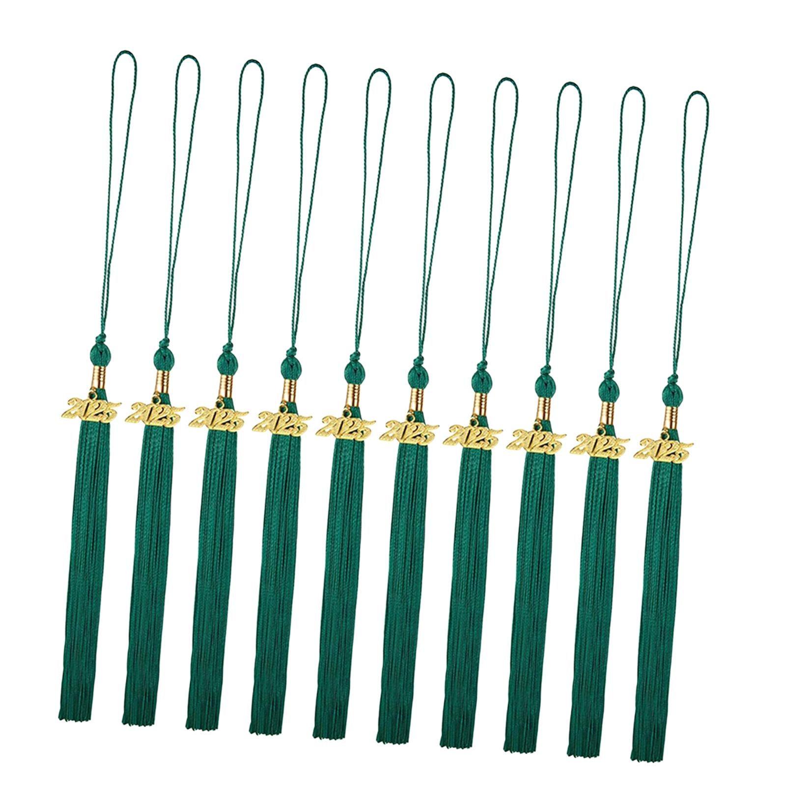 10Pcs Graduation Tassels 2025 Souvenir Party Supplies Graduation Cap Tassels green