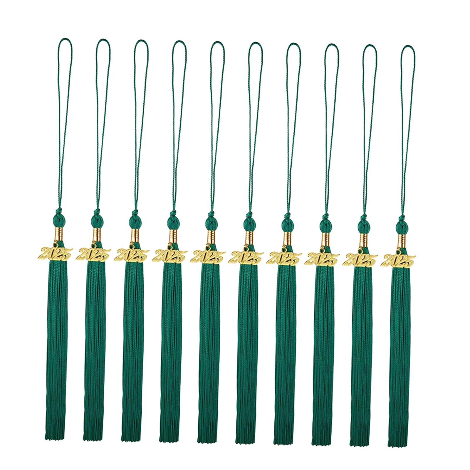 10Pcs Graduation Tassels 2025 Souvenir Party Supplies Graduation Cap Tassels green