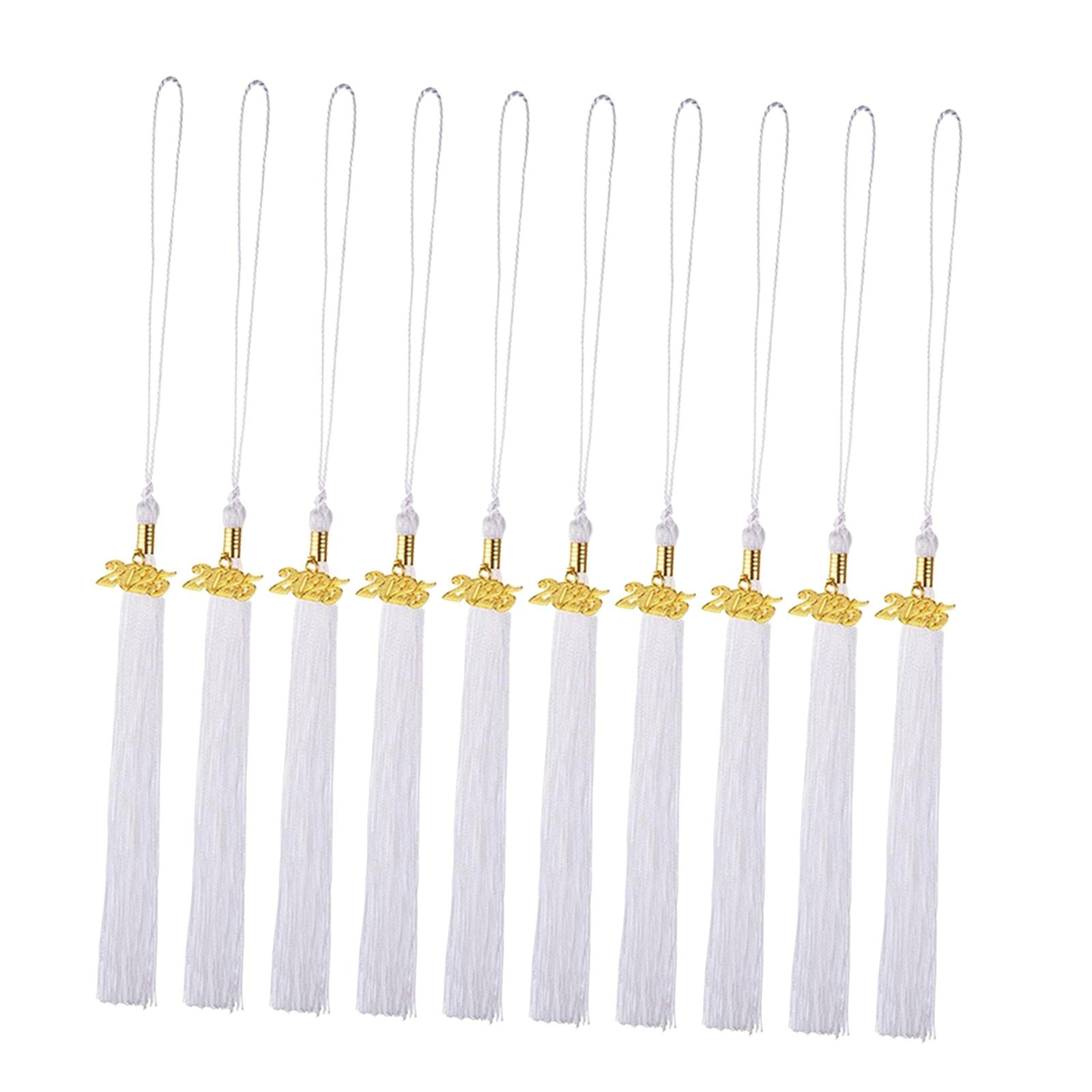 10Pcs Graduation Tassels 2025 Souvenir Party Supplies Graduation Cap Tassels white