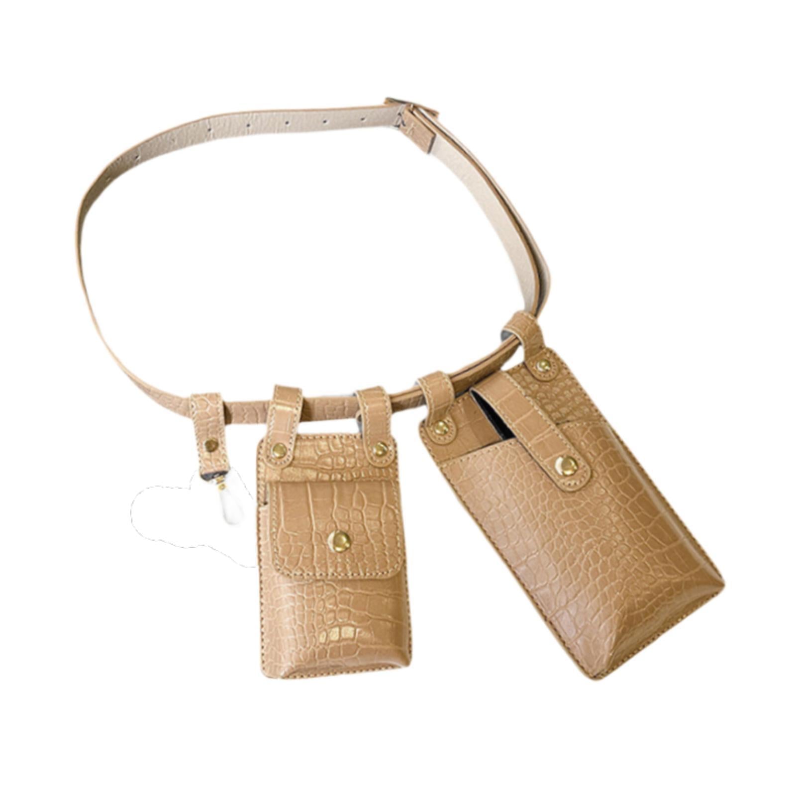 Waist Bag for Women Portable Fashion Shoulder Bag for Walking Outdoor Travel Khaki