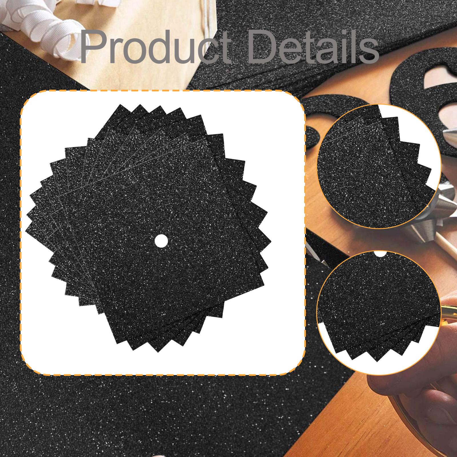 12 Pieces Construction Paper Graduation Hat Topper Graduation Cap Decoration black