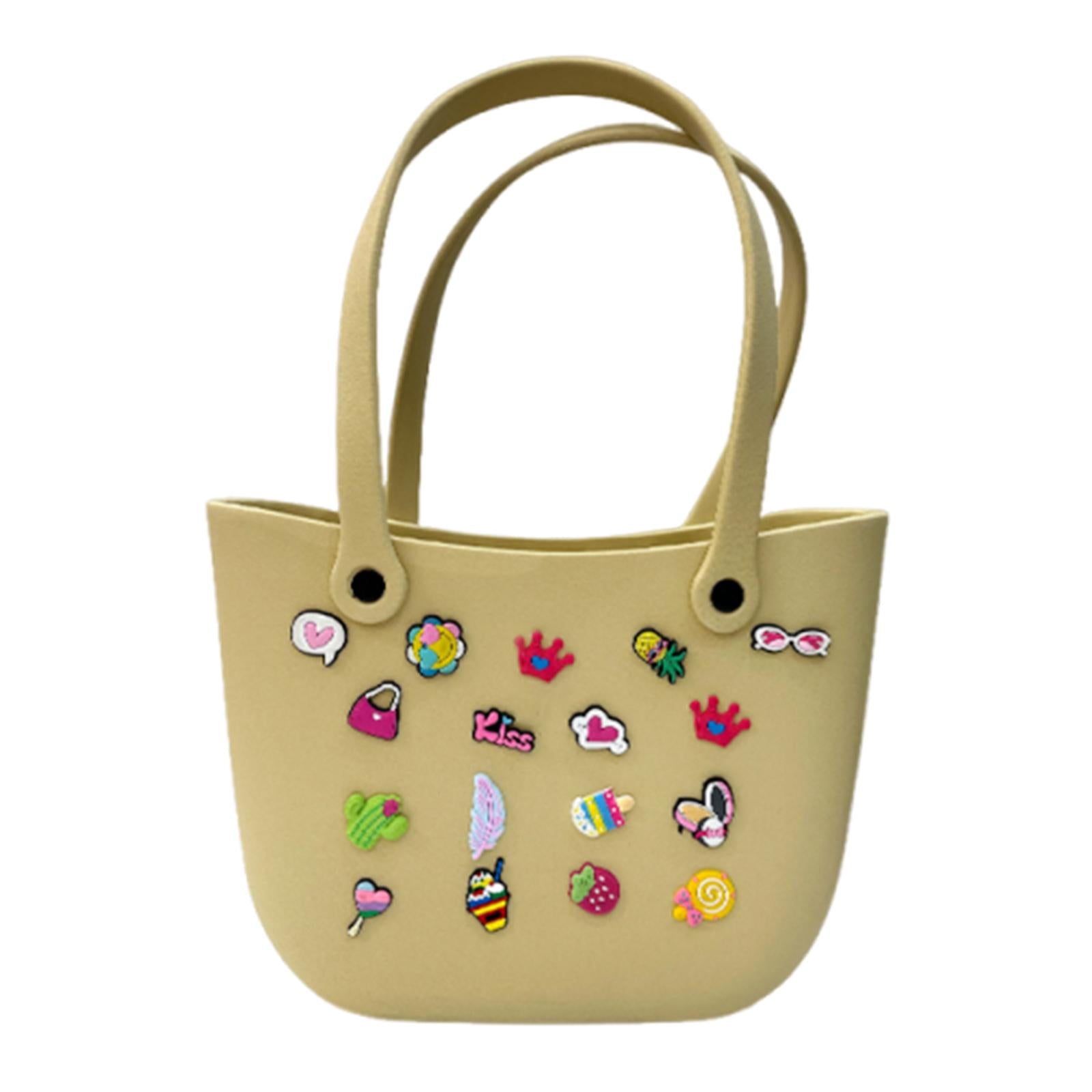 Open Tote Washable Shopping Storage Portable Leisure Easy to Clean Hole Bag Khaki