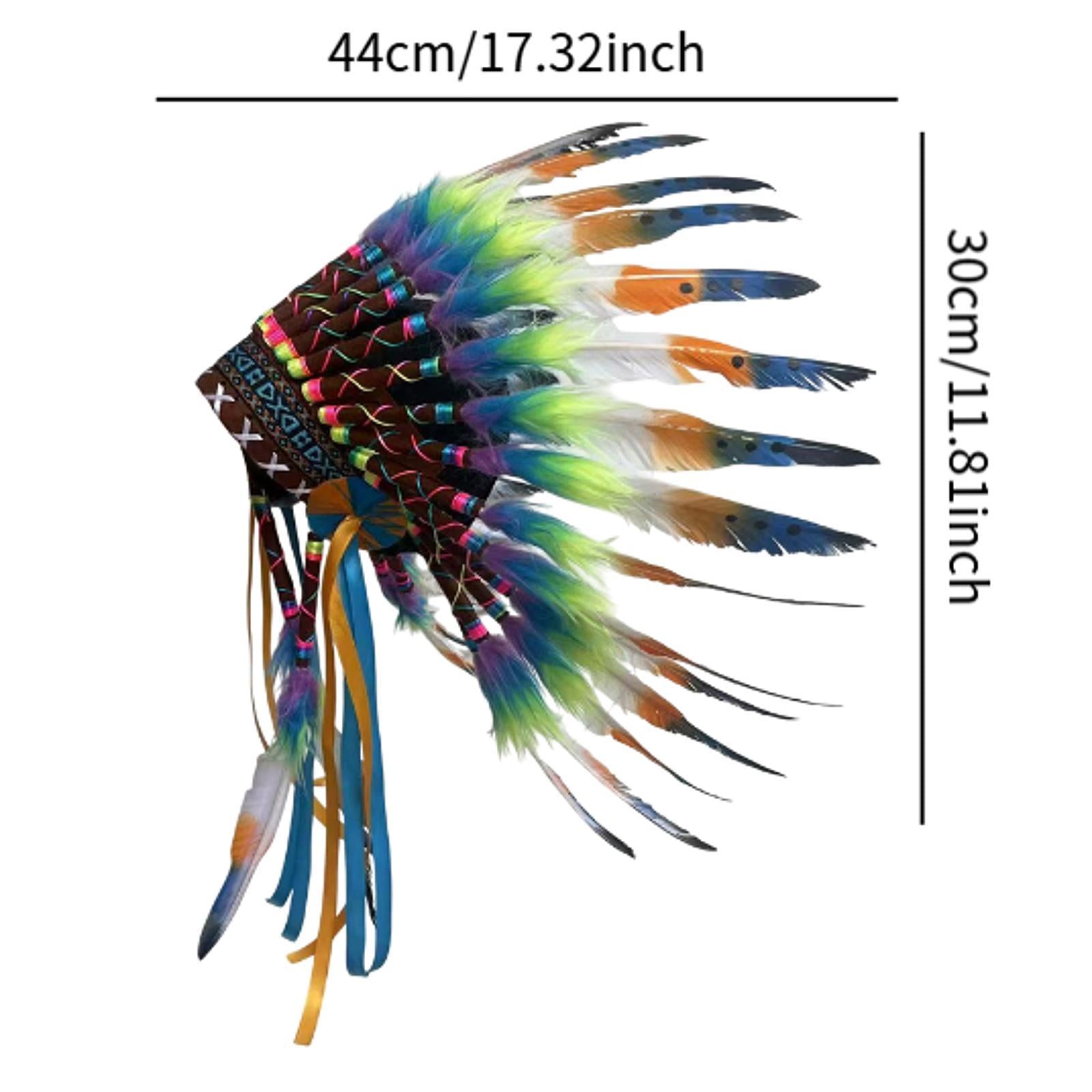 Artificial Feather Headdress Photo Props Headband for Cosplay Dance Carnival