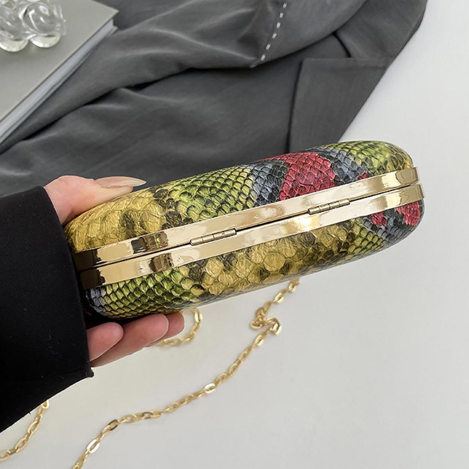 Woman Evening Bag Crossbody Bag Soft Fabric Lining for Shopping Clutch Purse Mixed Color