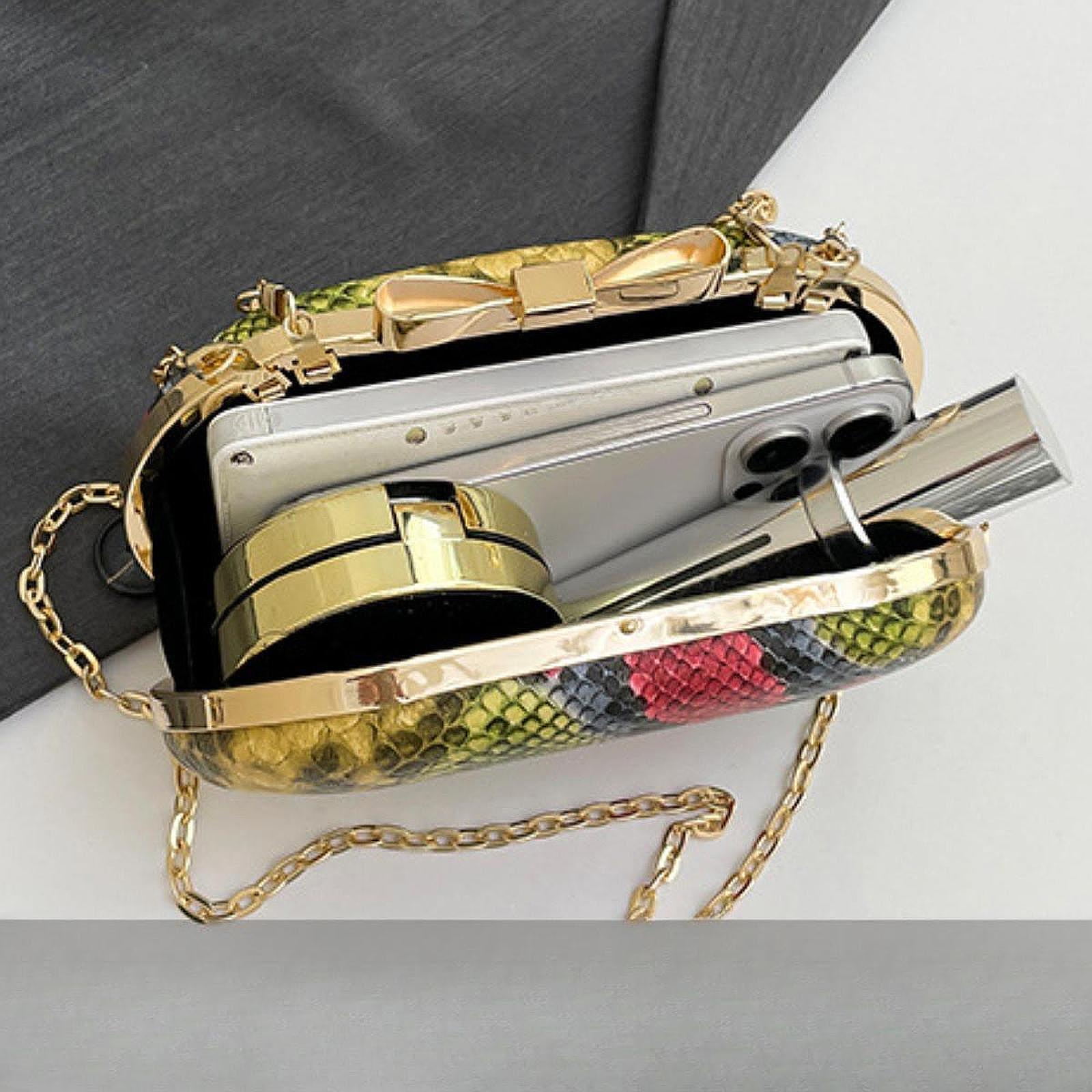 Woman Evening Bag Crossbody Bag Soft Fabric Lining for Shopping Clutch Purse Mixed Color