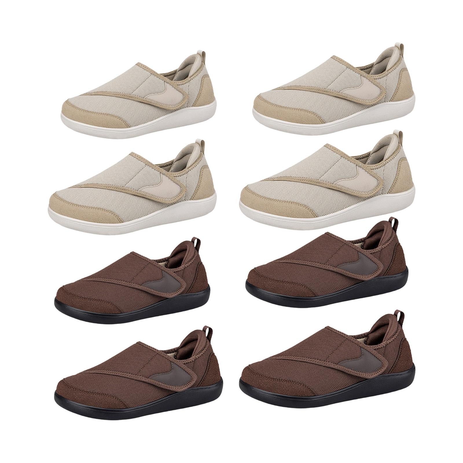 Womens Mesh Sneakers Soft Non Slip Soles Round Toe Walking Shoes 37 Khaki