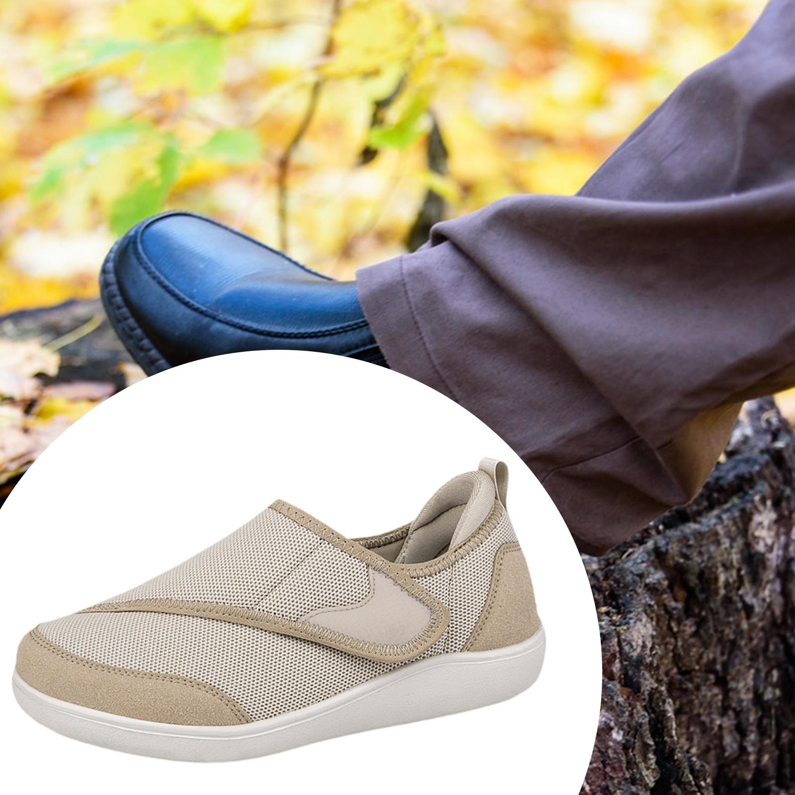 Womens Mesh Sneakers Soft Non Slip Soles Round Toe Walking Shoes 40 Khaki