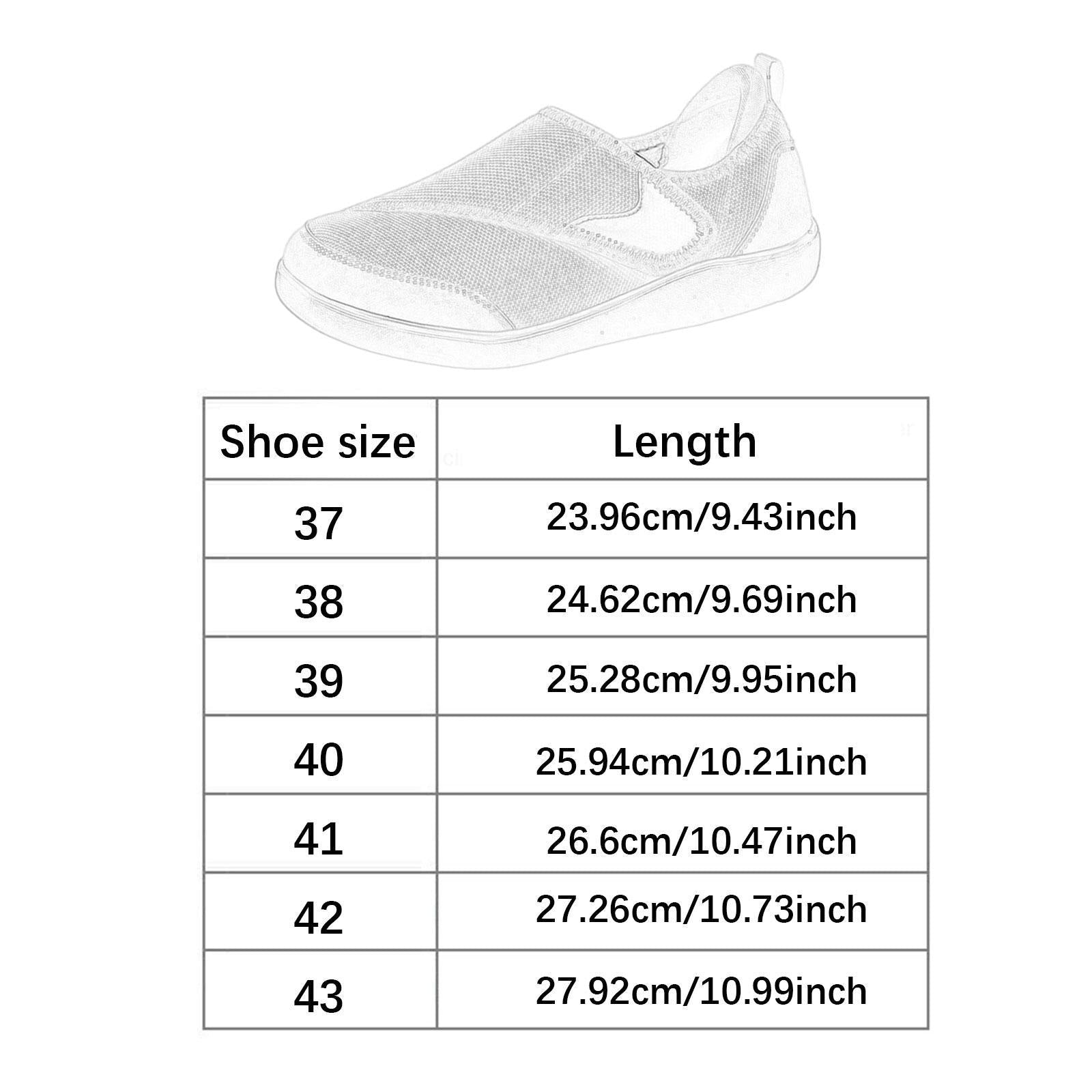 Men's Walking Shoes Low Top Cushioning Adjustable Strap Wide Round Toe Flats 43 Black