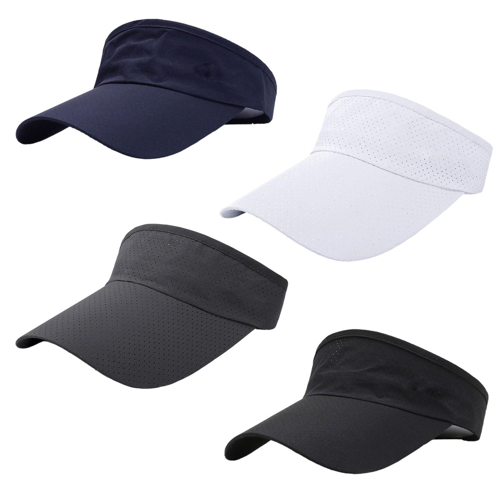 Sun Visor Hat Open Top Casual Cotton Sunhat for Camping Birthday Gift Travel White