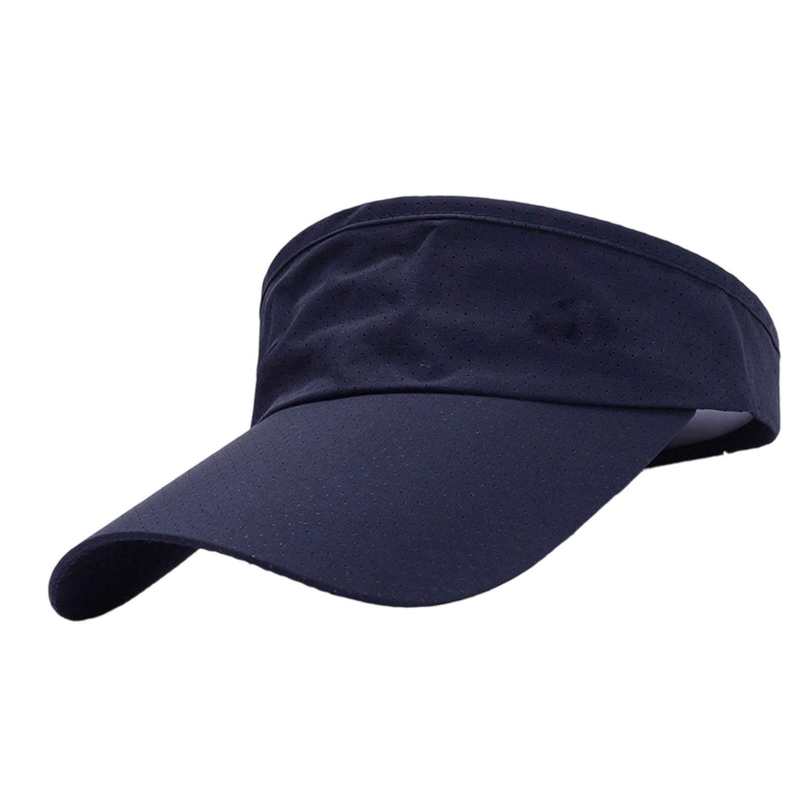 Sun Visor Hat Open Top Casual Cotton Sunhat for Camping Birthday Gift Travel Navy