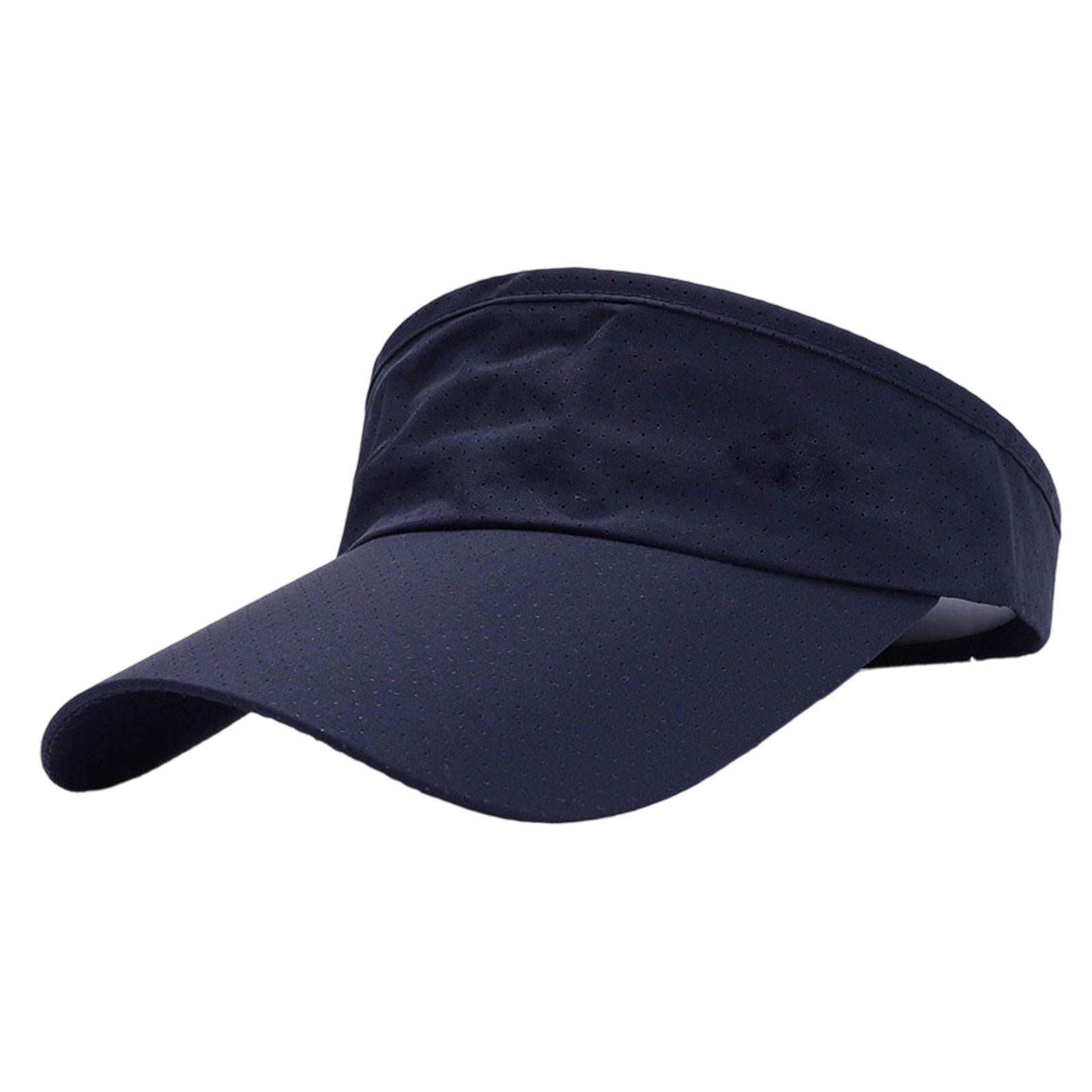Sun Visor Hat Open Top Casual Cotton Sunhat for Camping Birthday Gift Travel Navy