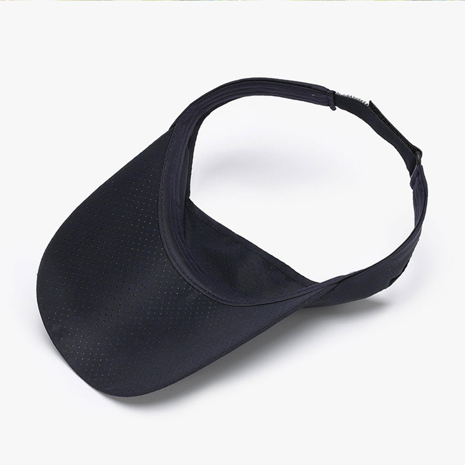 Sun Visor Hat Open Top Casual Cotton Sunhat for Camping Birthday Gift Travel Black