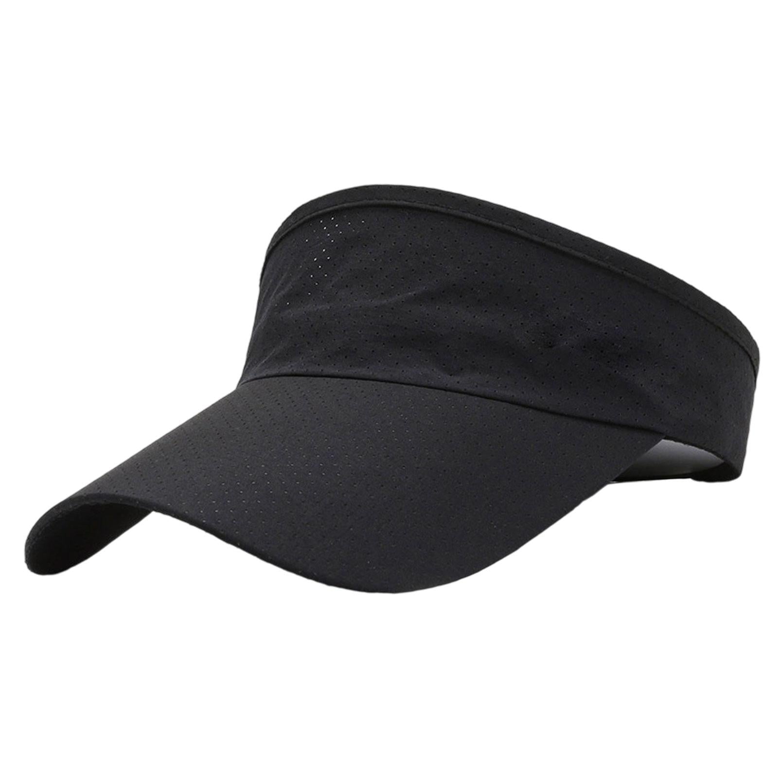 Sun Visor Hat Open Top Casual Cotton Sunhat for Camping Birthday Gift Travel Black