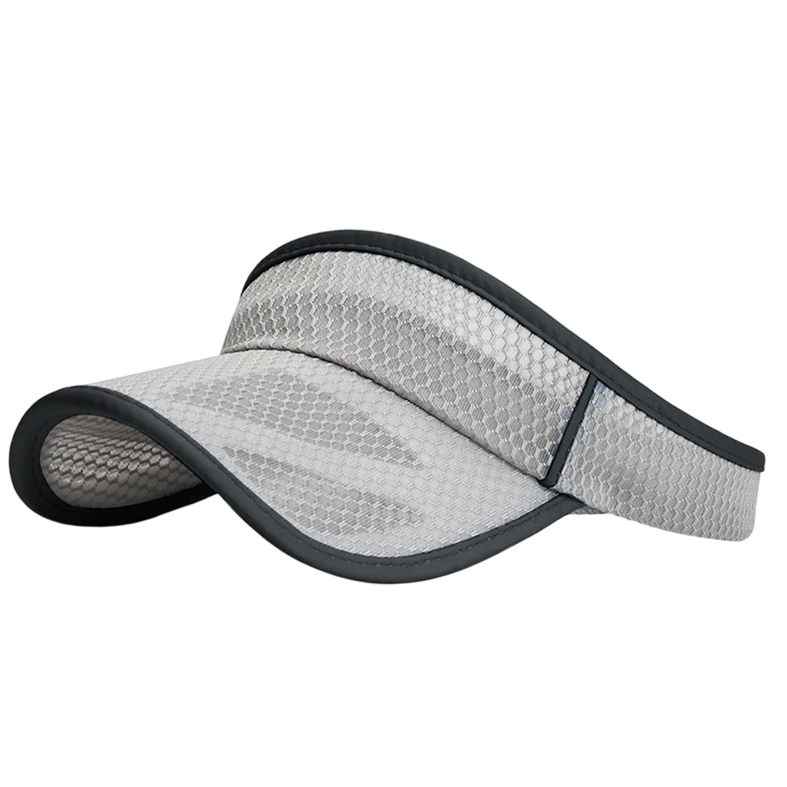 Summer Sun Hat Lightweight Outdoor Protection Cap for Vacation Tennis Sports Light Gray