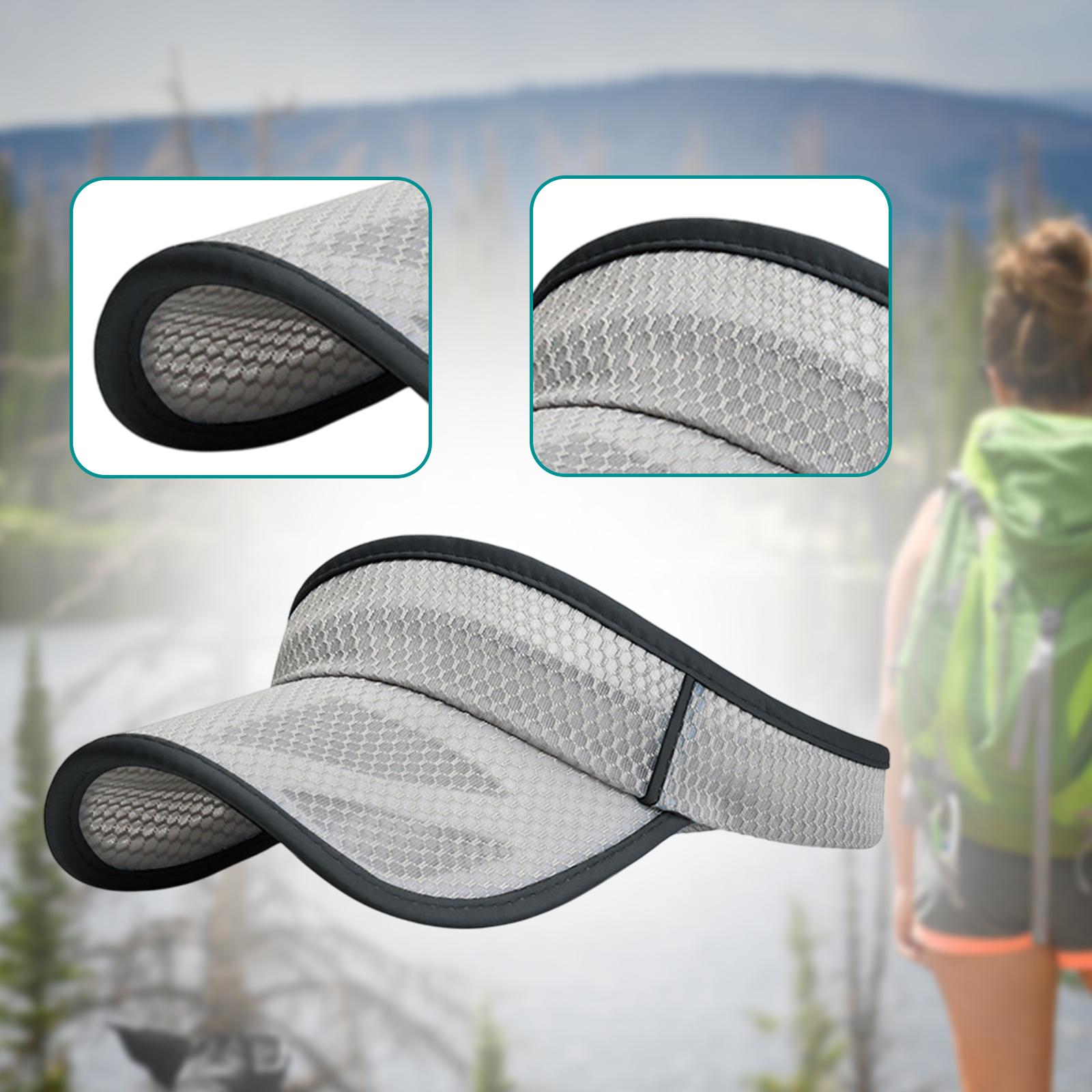 Summer Sun Hat Lightweight Outdoor Protection Cap for Vacation Tennis Sports Light Gray