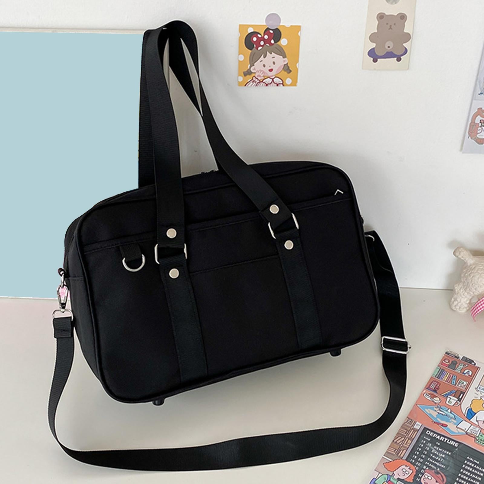 Japanese Shoulder Bag Multifunctional JK Handbag for Travel Office Commuting Black